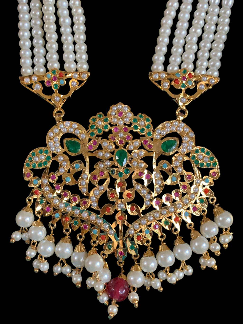 LN169 Neeli jadau rani haar in Navratan ( SHIPS IN 4 WEEKS  )