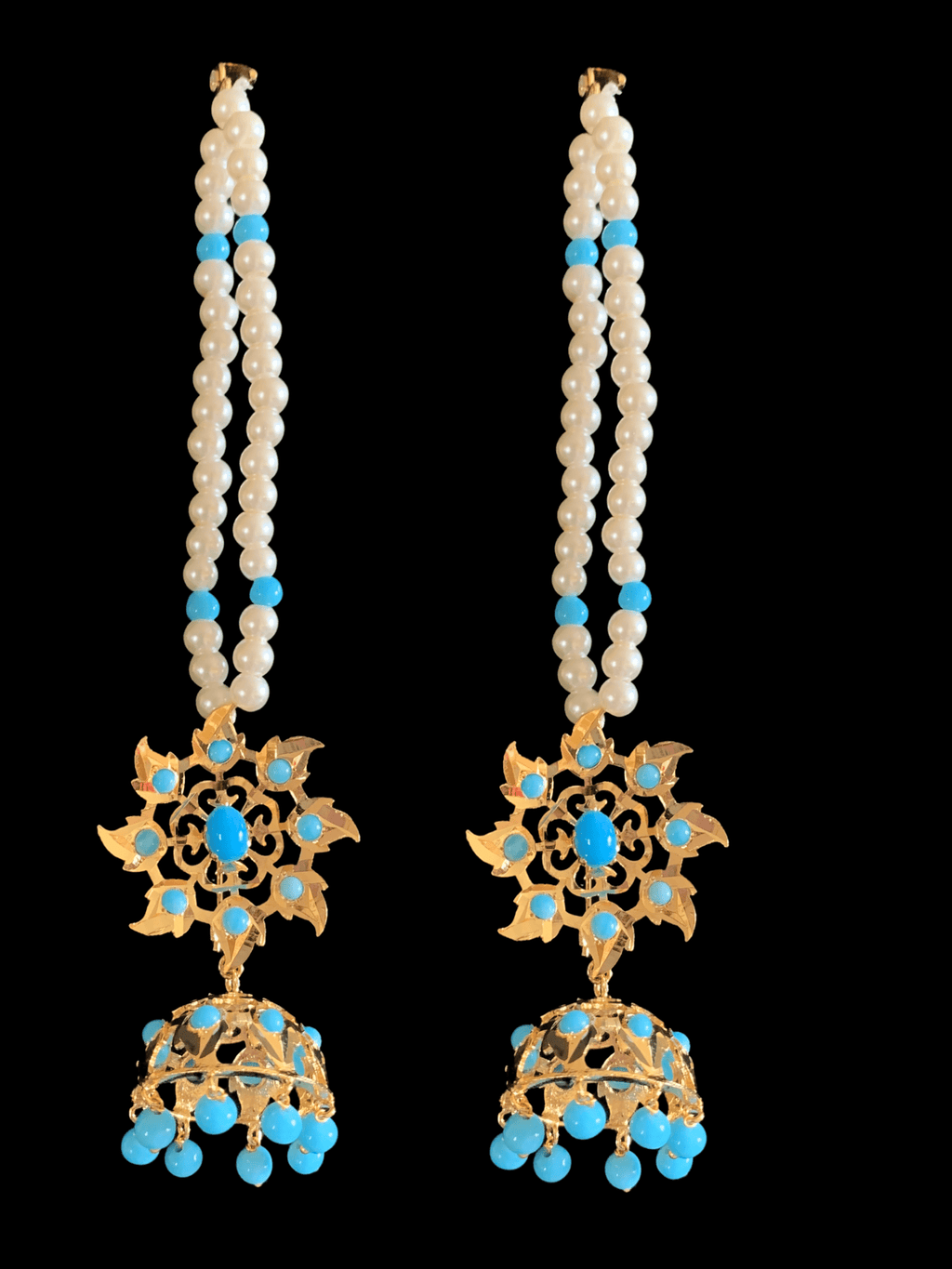 C27 Insia  Hyderabadi jadavi lacha in turquoise ( READY TO SHIP )