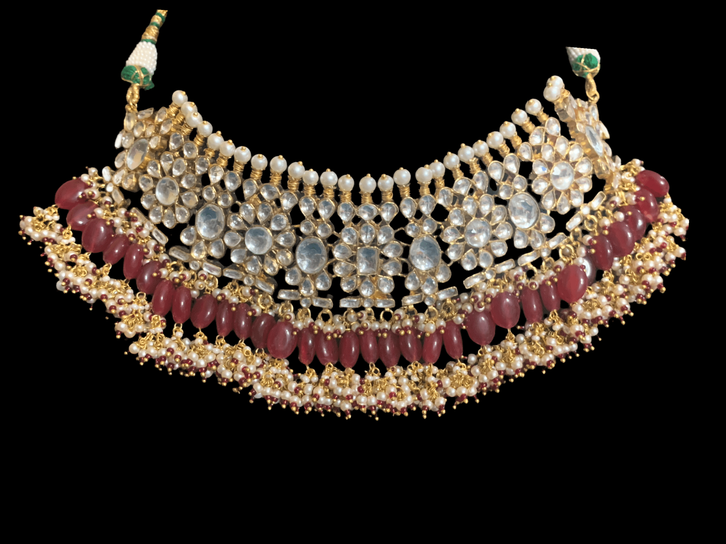 BR4 Khushboo kundan bridal set - ruby ( SHIPS IN 1 WEEK )