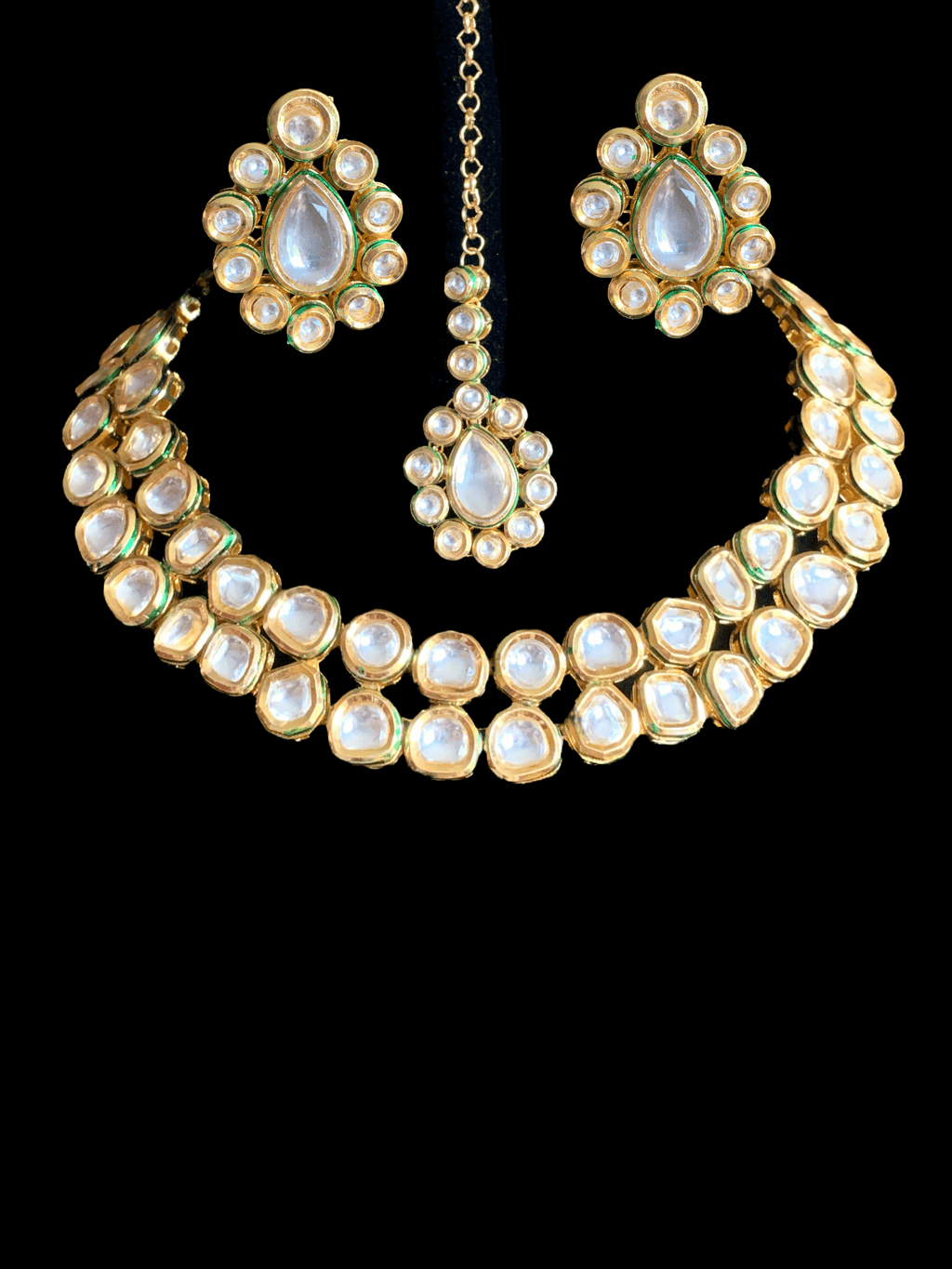 NS80 Mohini bridal necklace in high quality kundan ( SHIPS IN 3 WEEKS  )