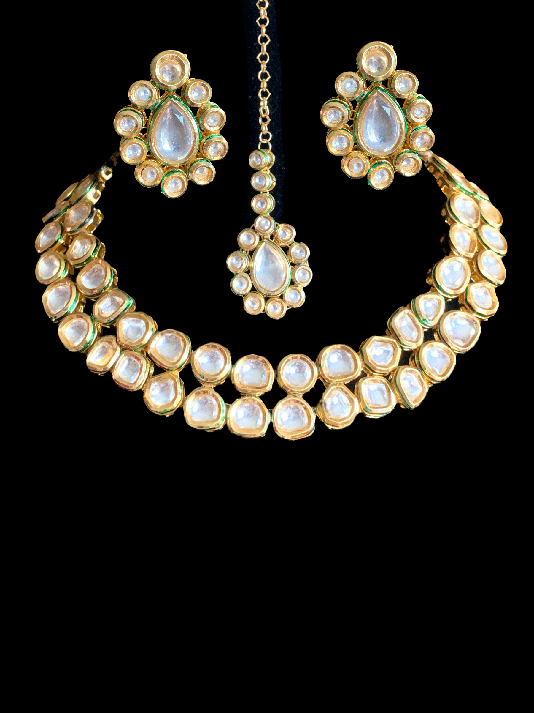 NS80 Mohini bridal necklace in high quality kundan ( SHIPS IN 3 WEEKS  )