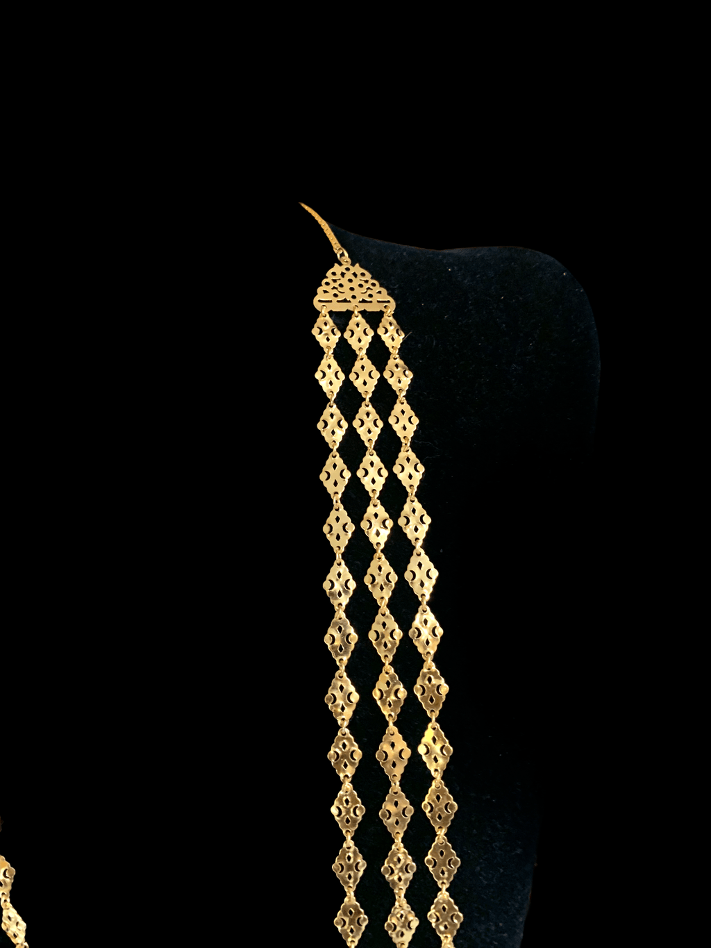 NS313 Chandan haar necklace  in gold plating  (SHIPS IN 3 WEEKS )