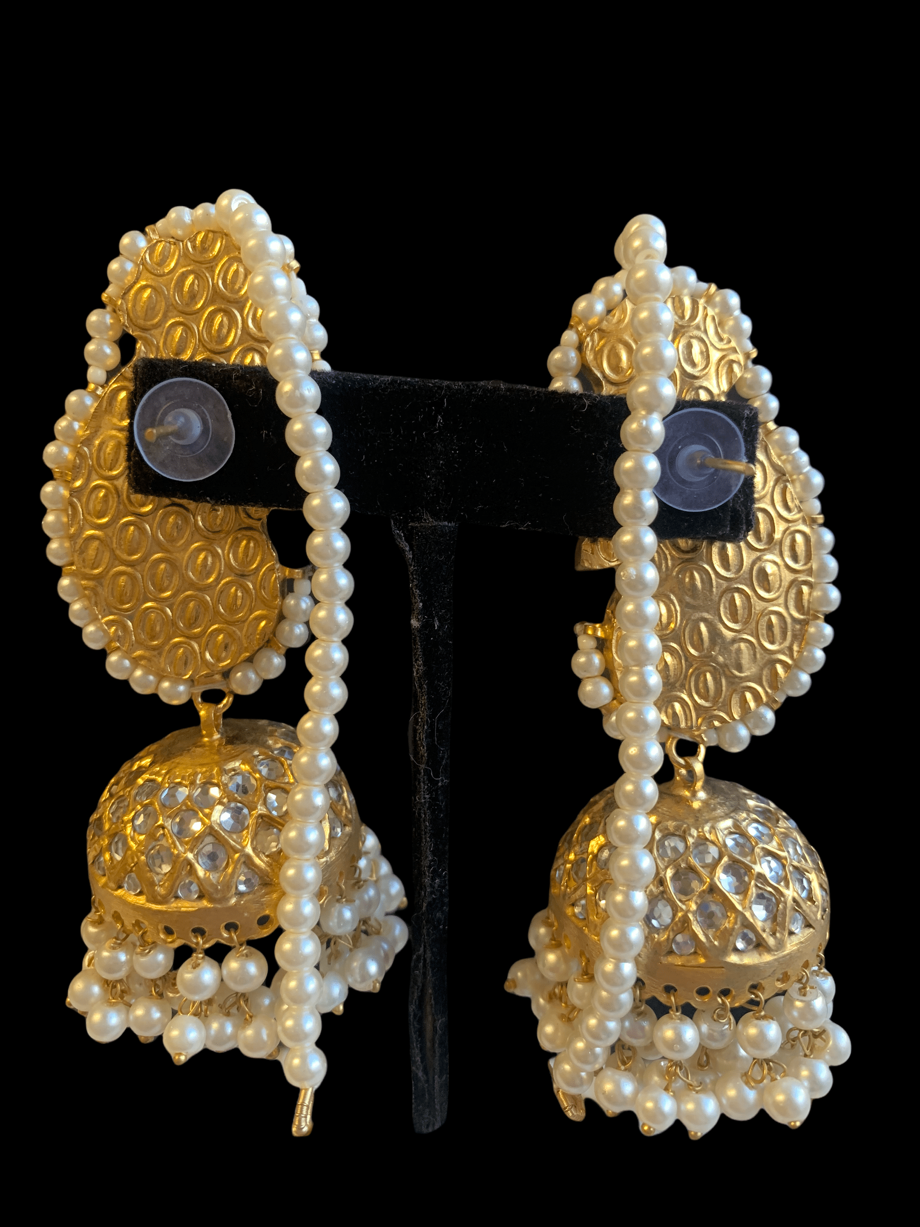 DER158 Samana kundan jhumka ( SHIPS IN 4 WEEKS  )