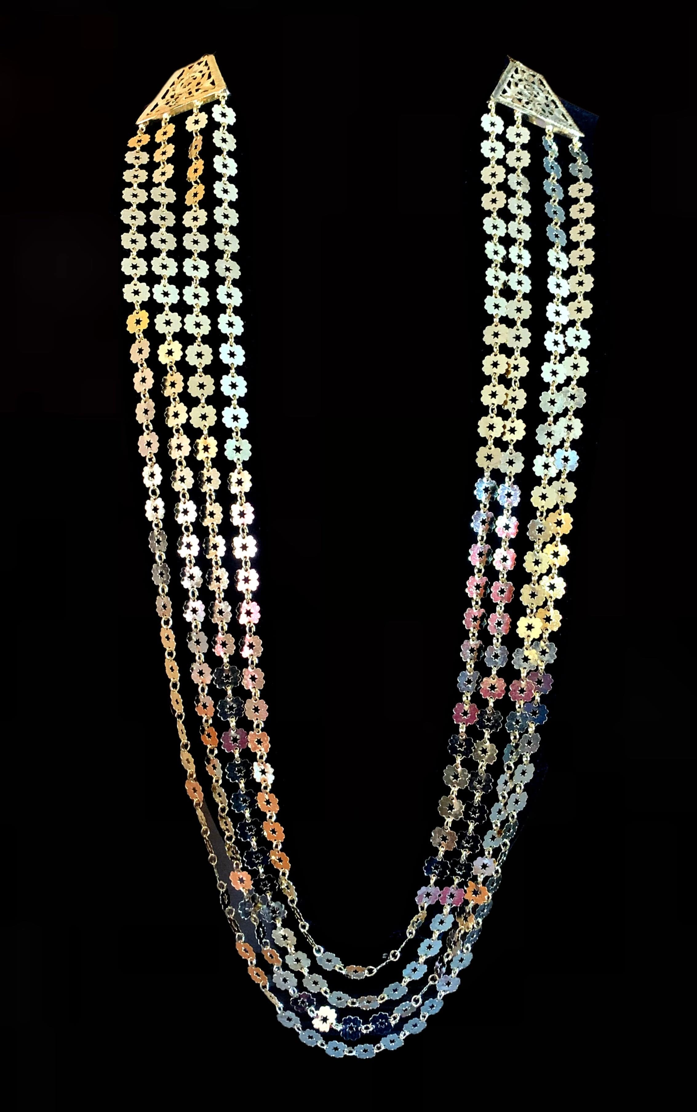 LN98 Chandan haar necklace  in gold plating  ( SHIPS IN 4 WEEKS )