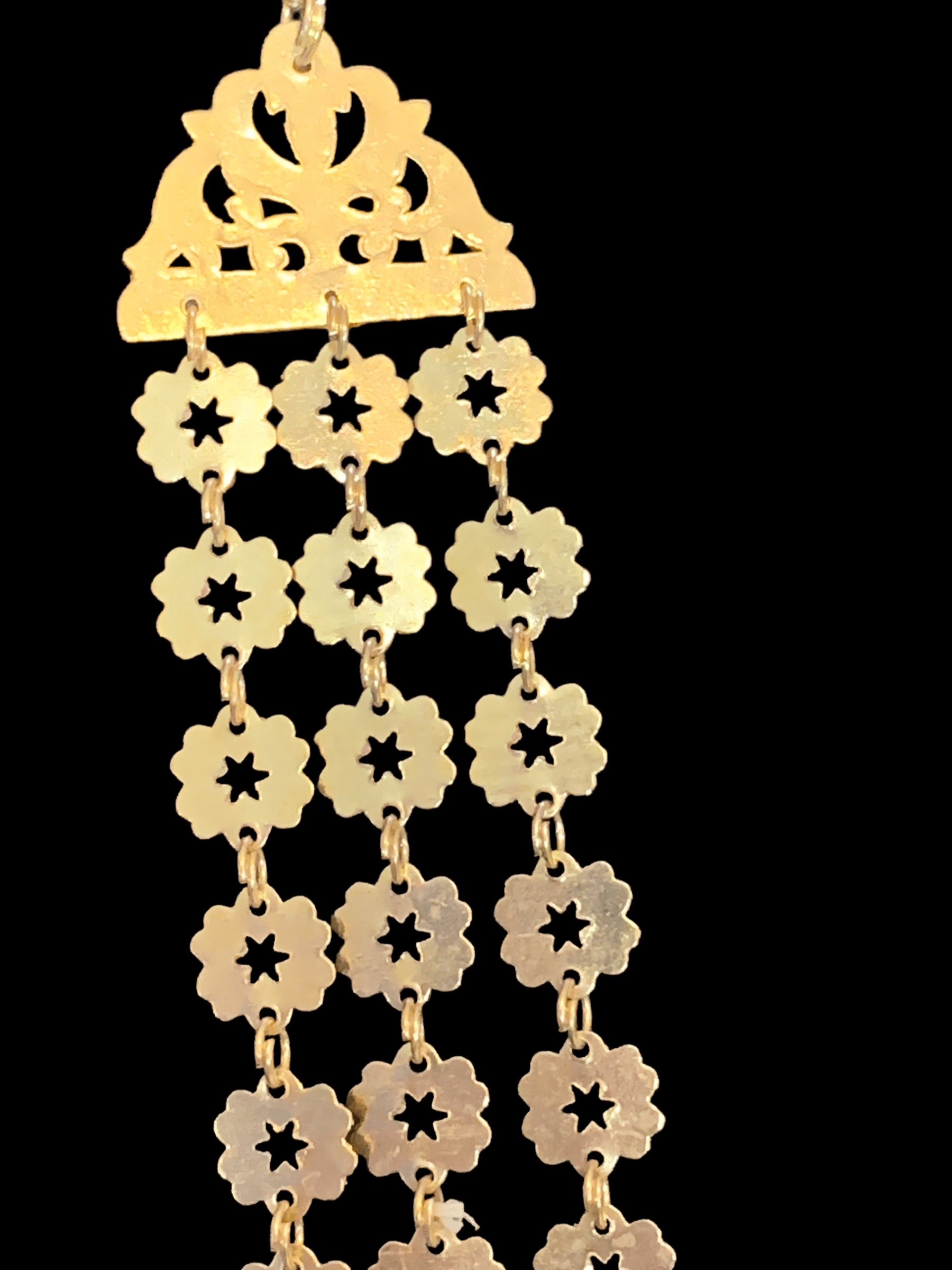 Chandan haar necklace  in silver with gold plating ( SHIPS IN 4 WEEKS )