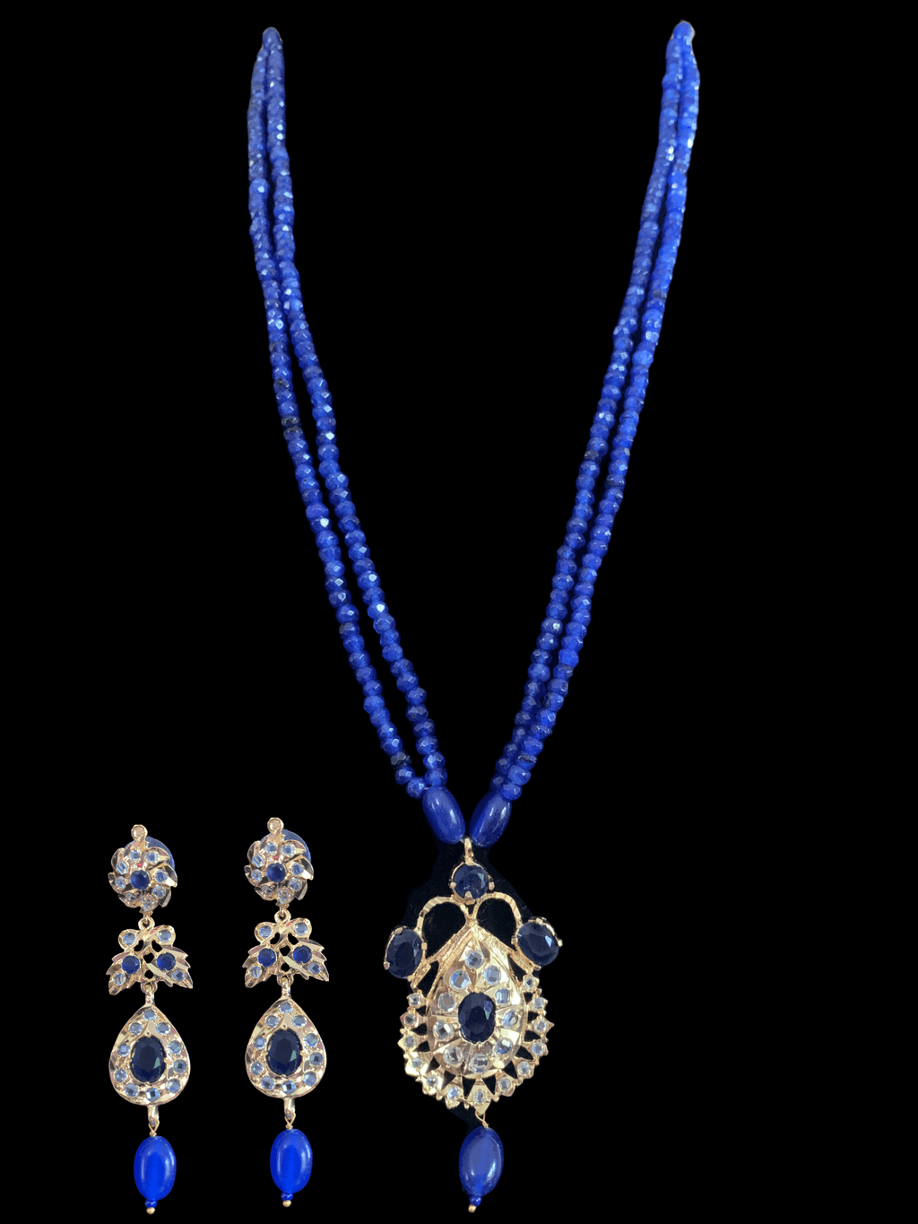 PS35 Jugni in blue  beads ( SHIPS IN 4 WEEKS )