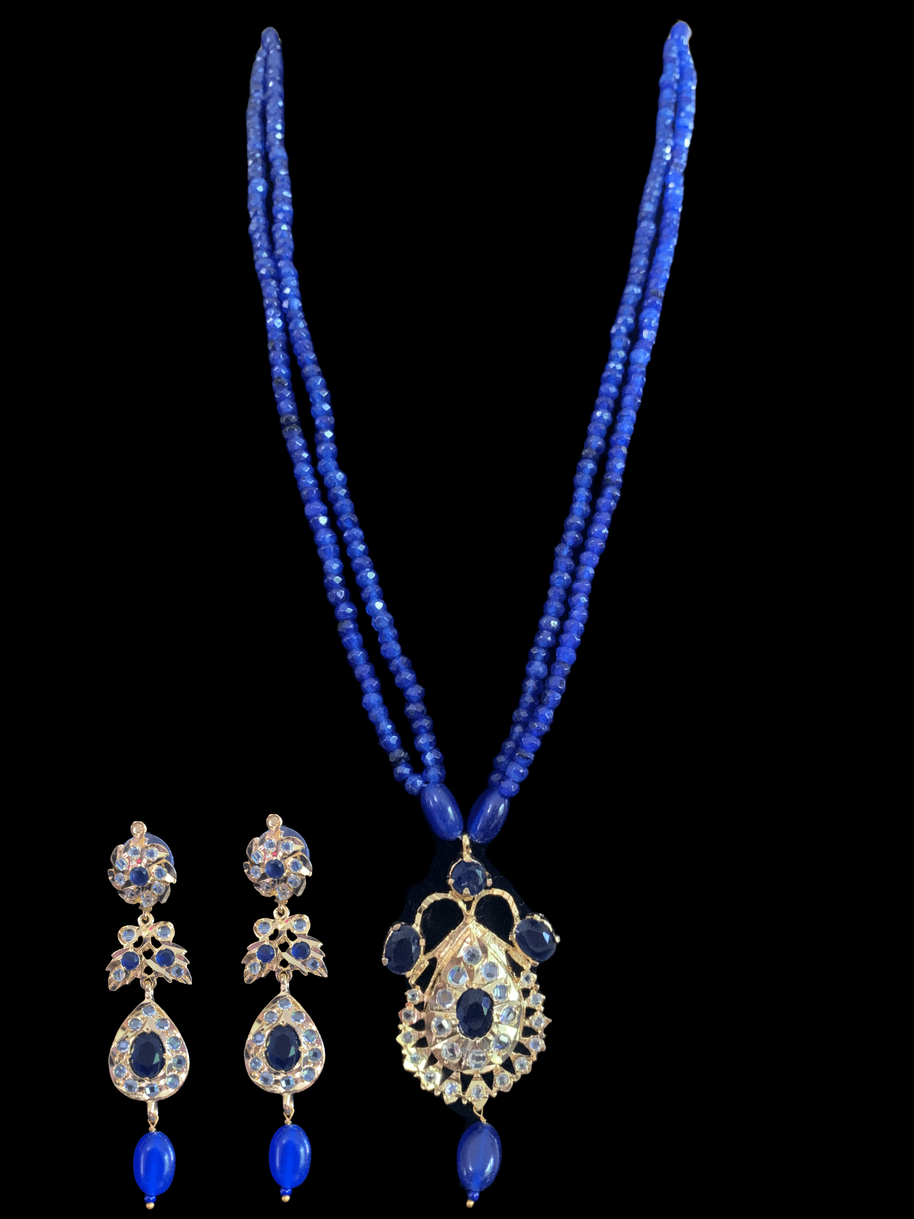 PS35 Jugni in blue  beads ( SHIPS IN 4 WEEKS )