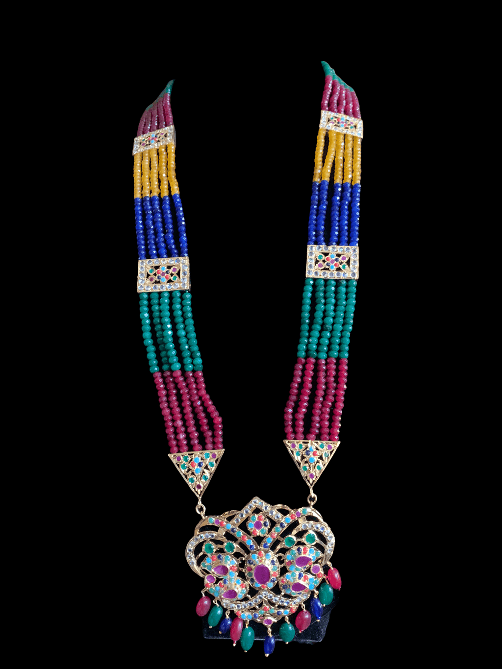 LN99 Namita Rani haar in navratan ( READY TO SHIP)