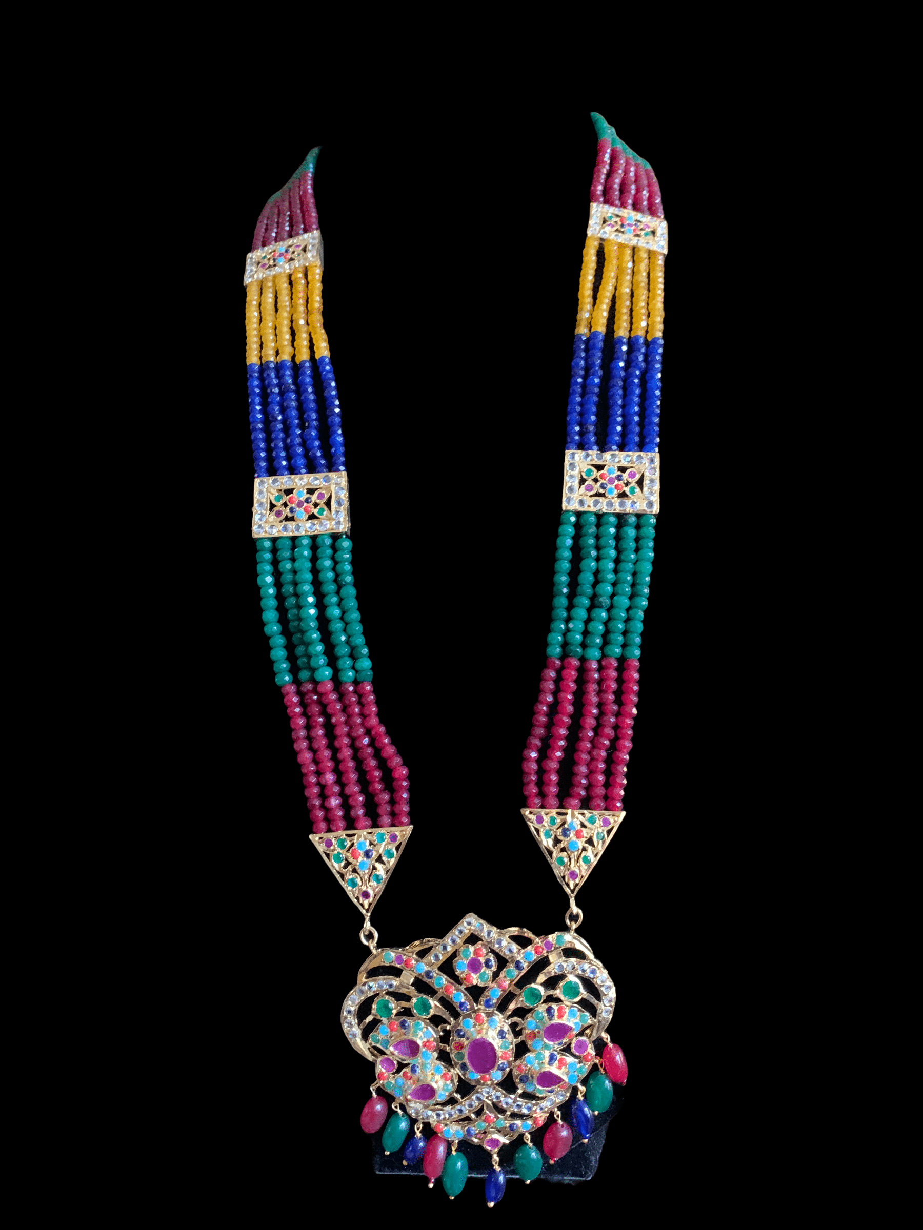 LN99 Namita Rani haar in navratan ( READY TO SHIP)