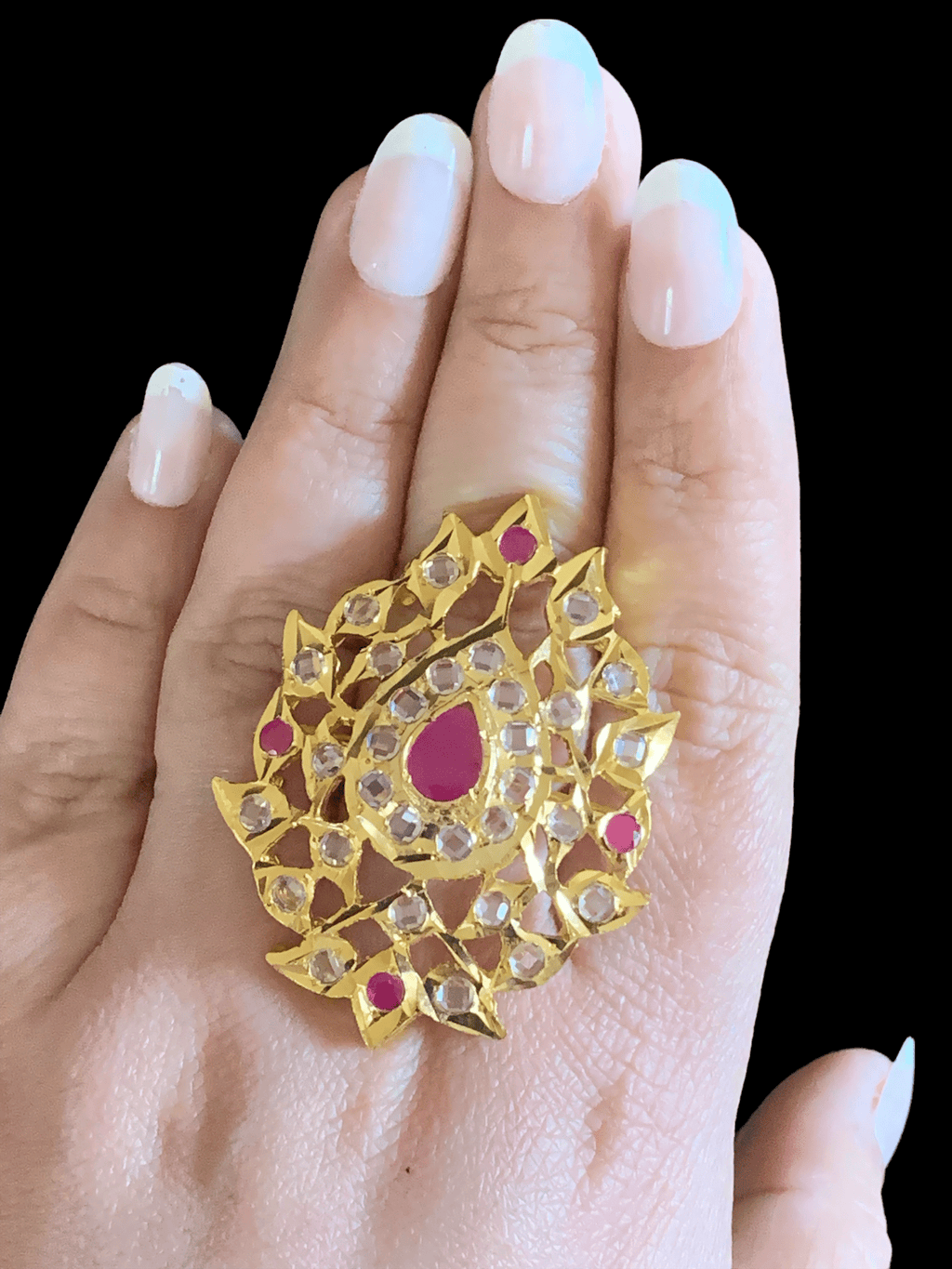 DJR66 Naaz Hyderabadi statement  ring ( READY TO SHIP)