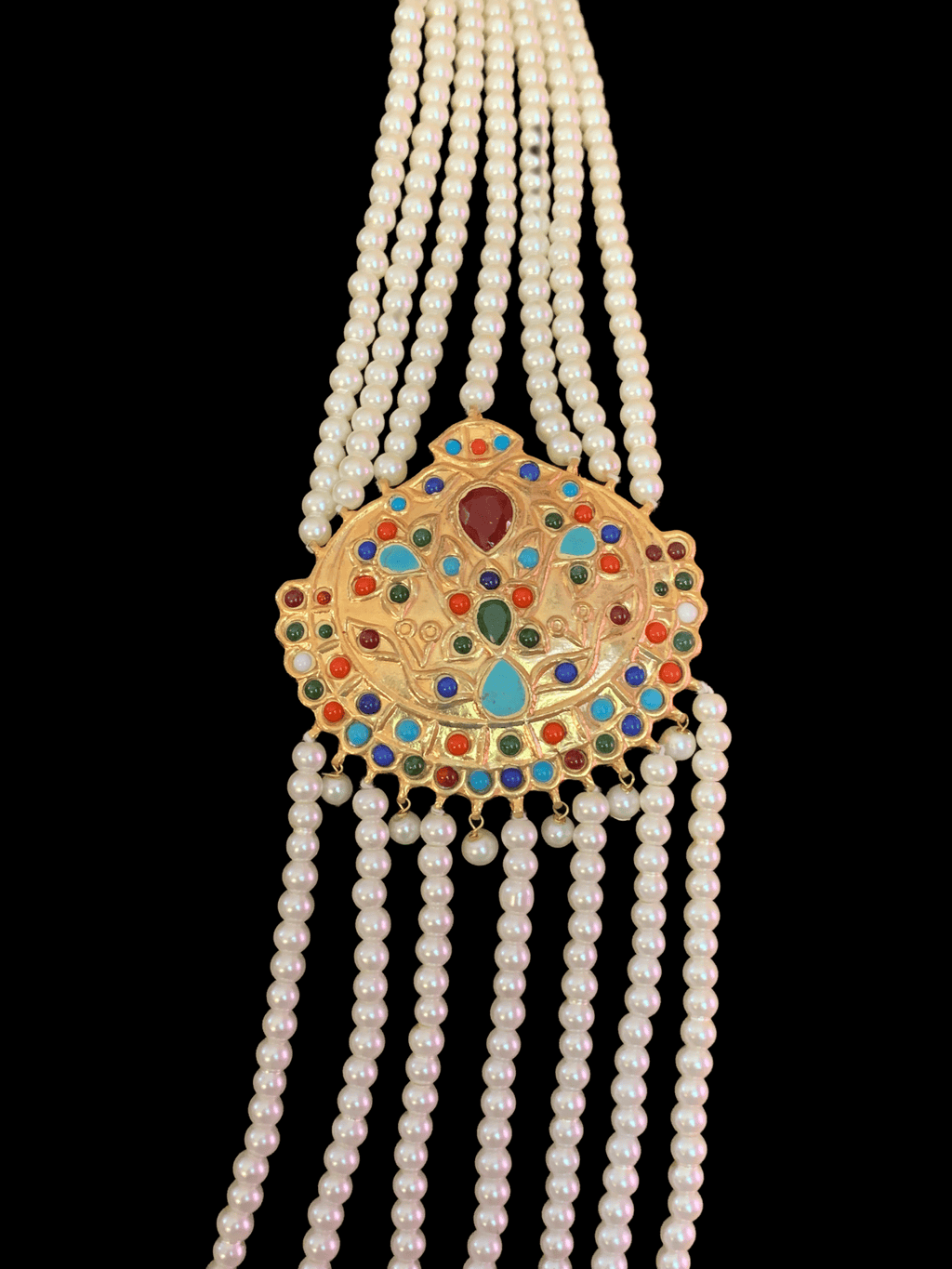 LN73  Shikha Thapa kundan necklace with earrings (SHIPS IN 4 WEEKS )