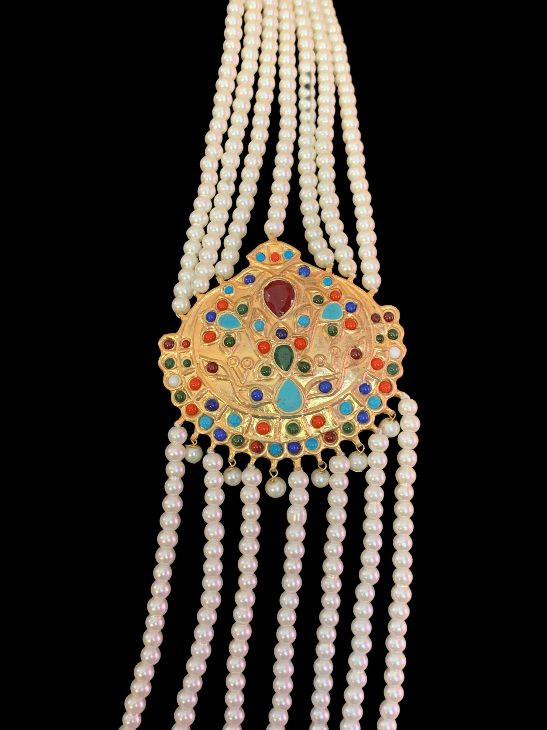 LN73  Shikha Thapa kundan necklace with earrings (SHIPS IN 4 WEEKS )