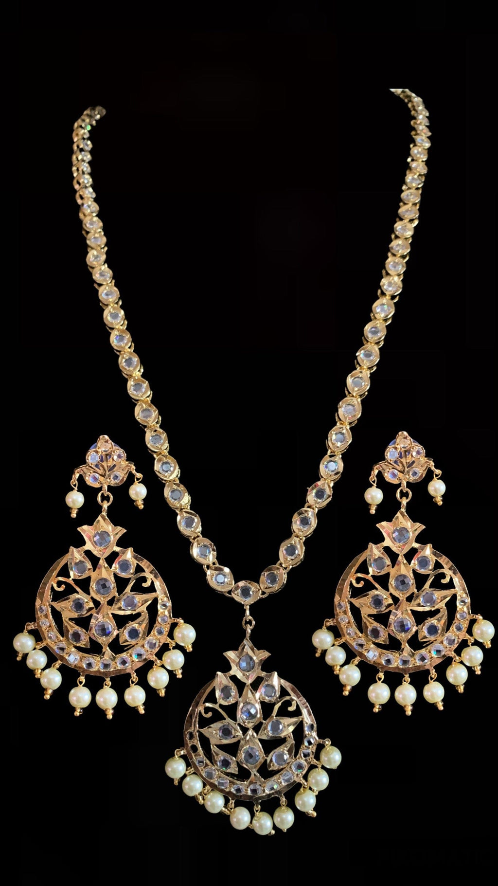 Meena barfi necklace set ( SHIPS IN 4 WEEKS  )