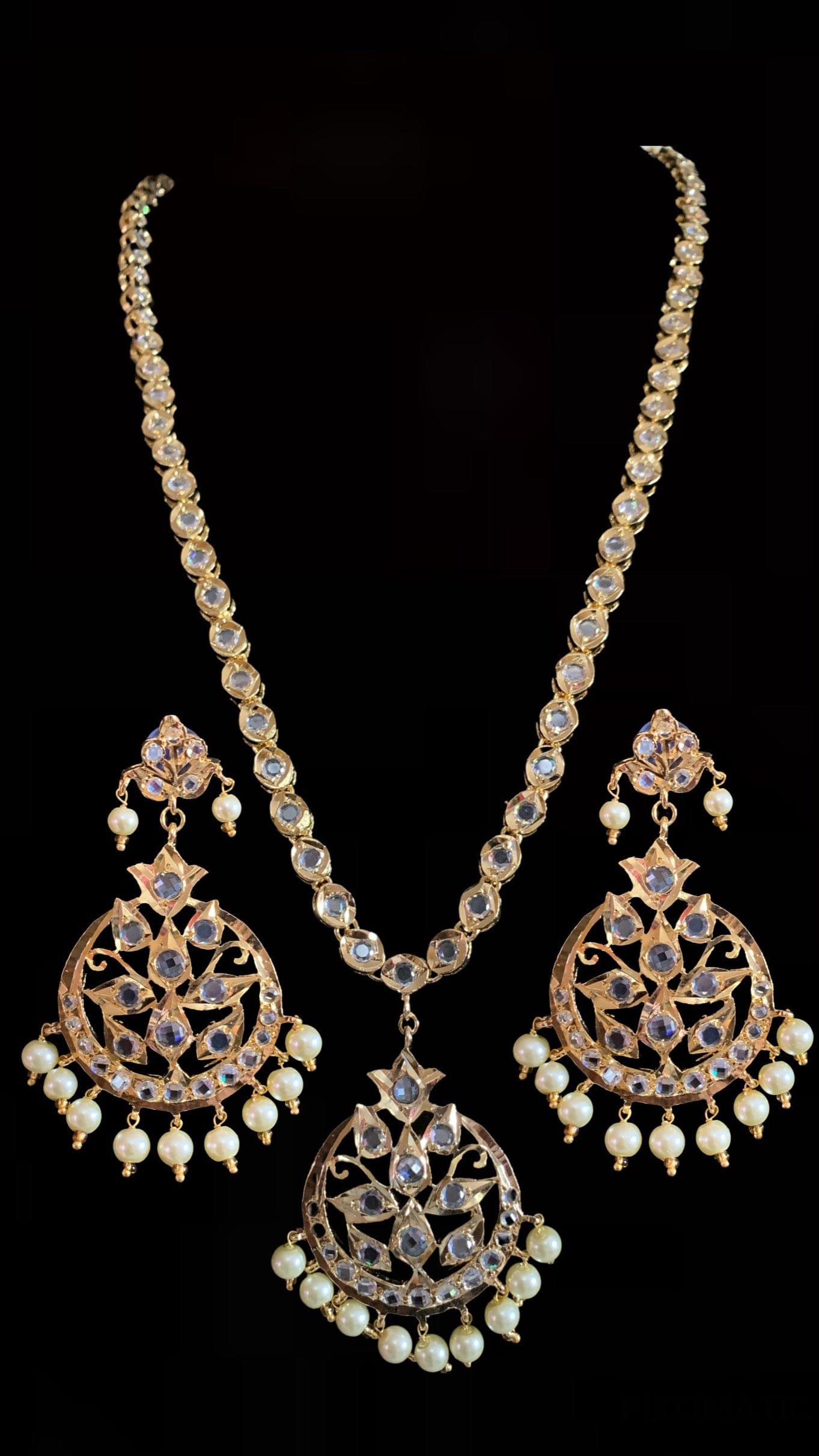 Meena barfi necklace set ( SHIPS IN 4 WEEKS  )