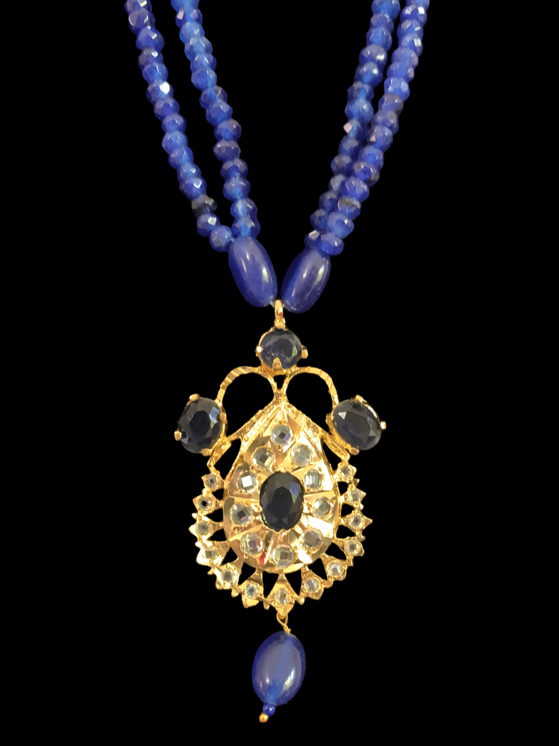 PS35 Jugni in blue  beads ( SHIPS IN 4 WEEKS )