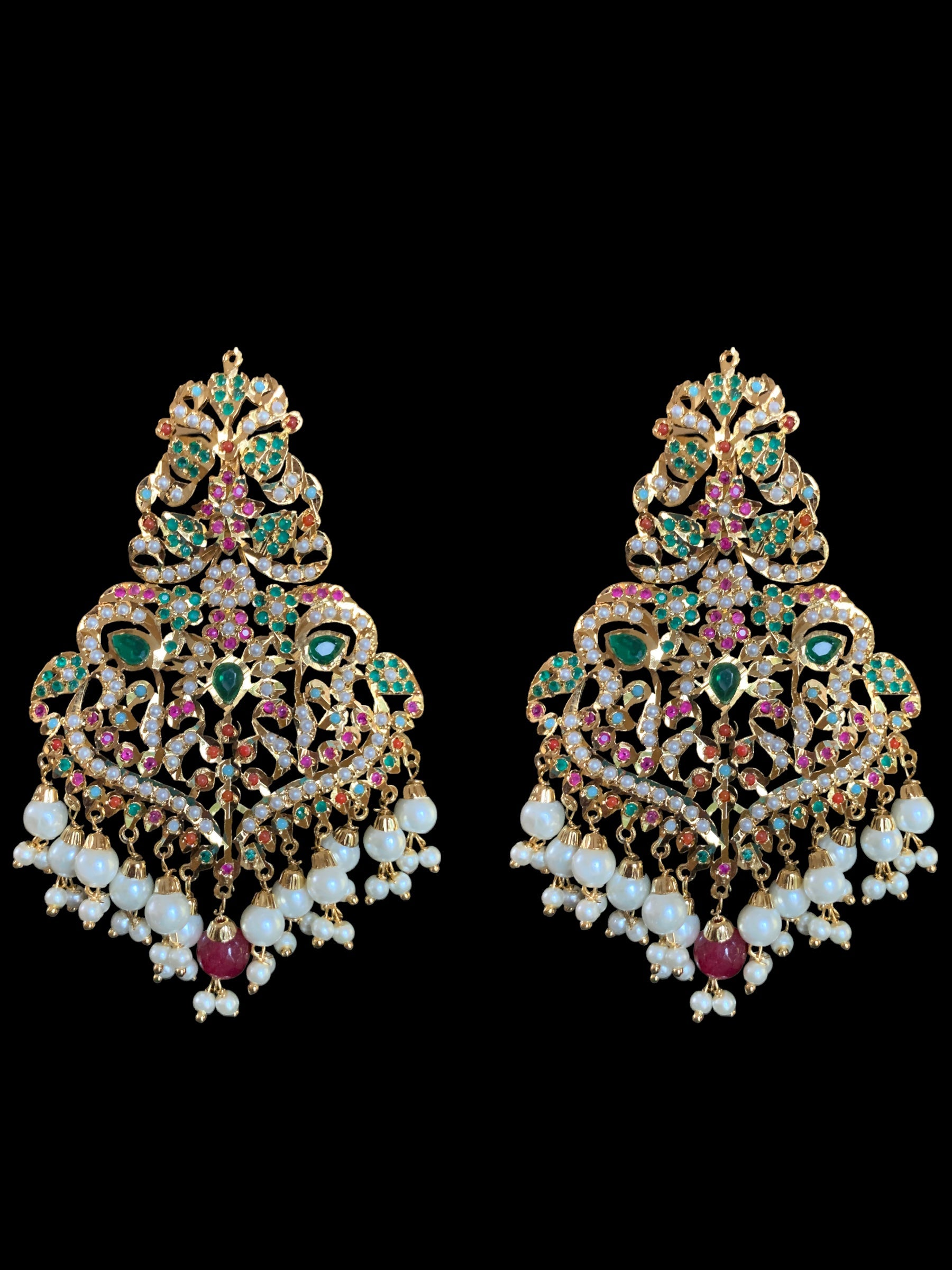 LN169 Neeli jadau rani haar in Navratan ( SHIPS IN 4 WEEKS  )