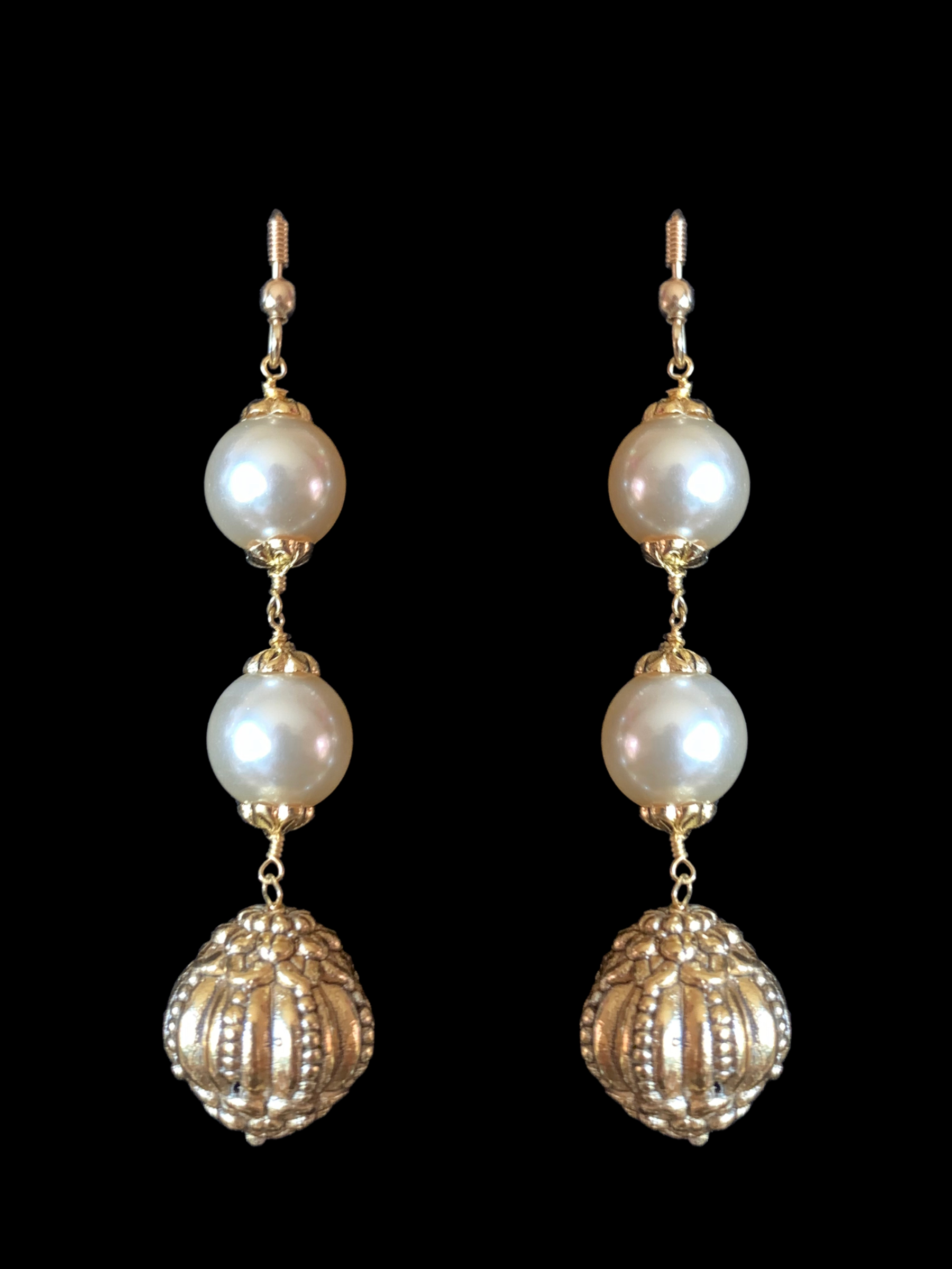 92.5 silver and gold plated nakshi beads mala ( SHIPS IN 5 WEEKS )