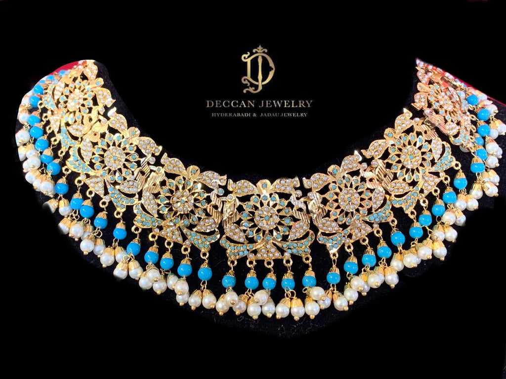 NS69T Rashmika set in turquoise ( SHIPS IN 4 WEEKS  )