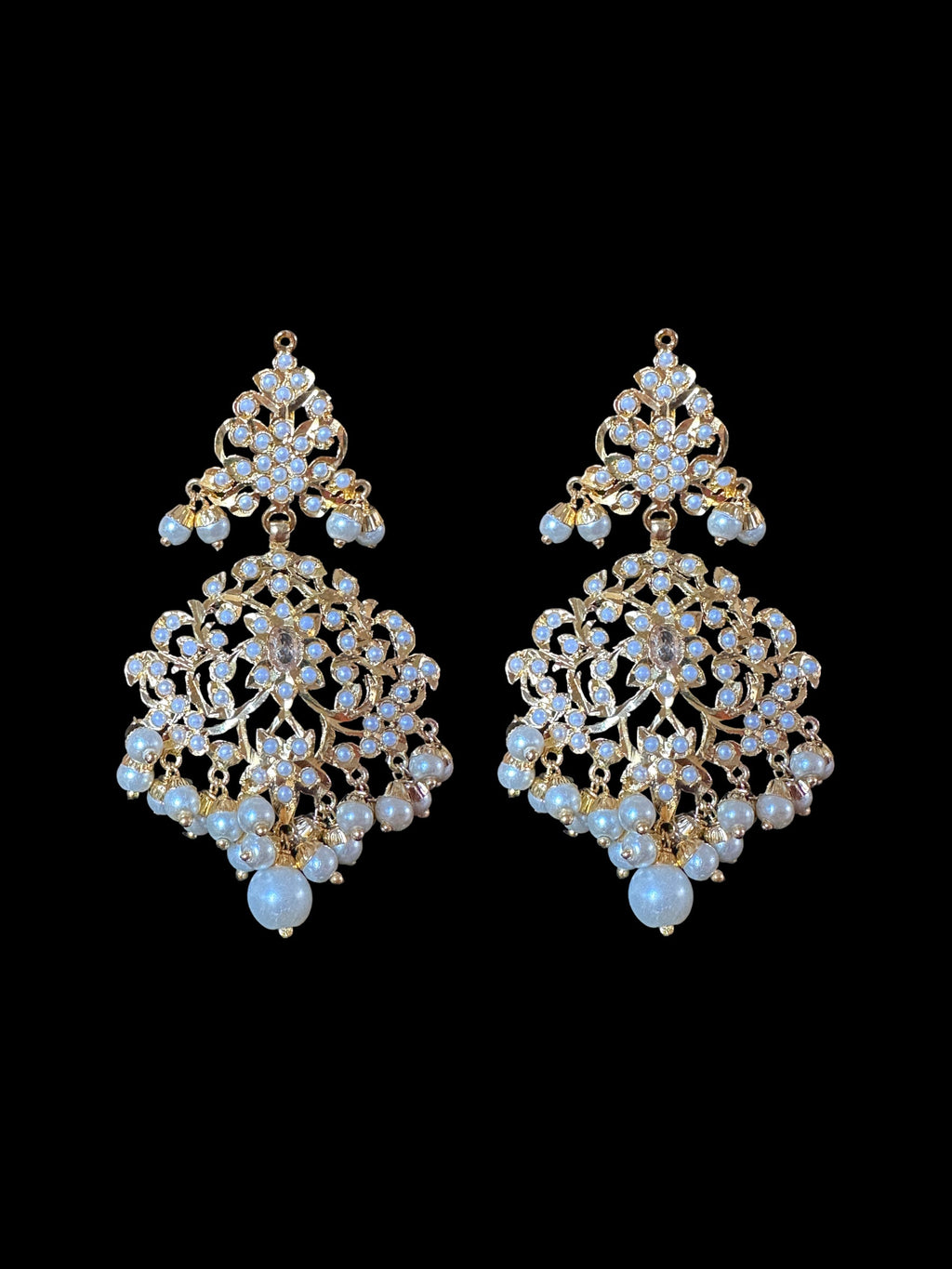 C243 Gold plated jadau choker in pearls ( READY TO SHIP )