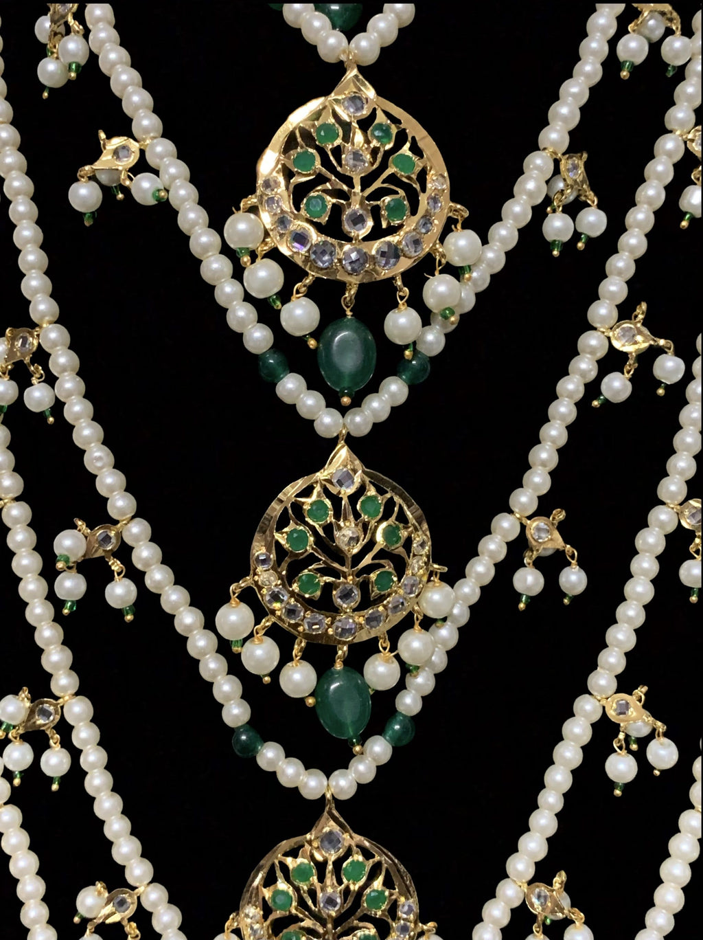 SAT19 Asmara Hyderabadi bridal satlada green ( READY TO SHIP )