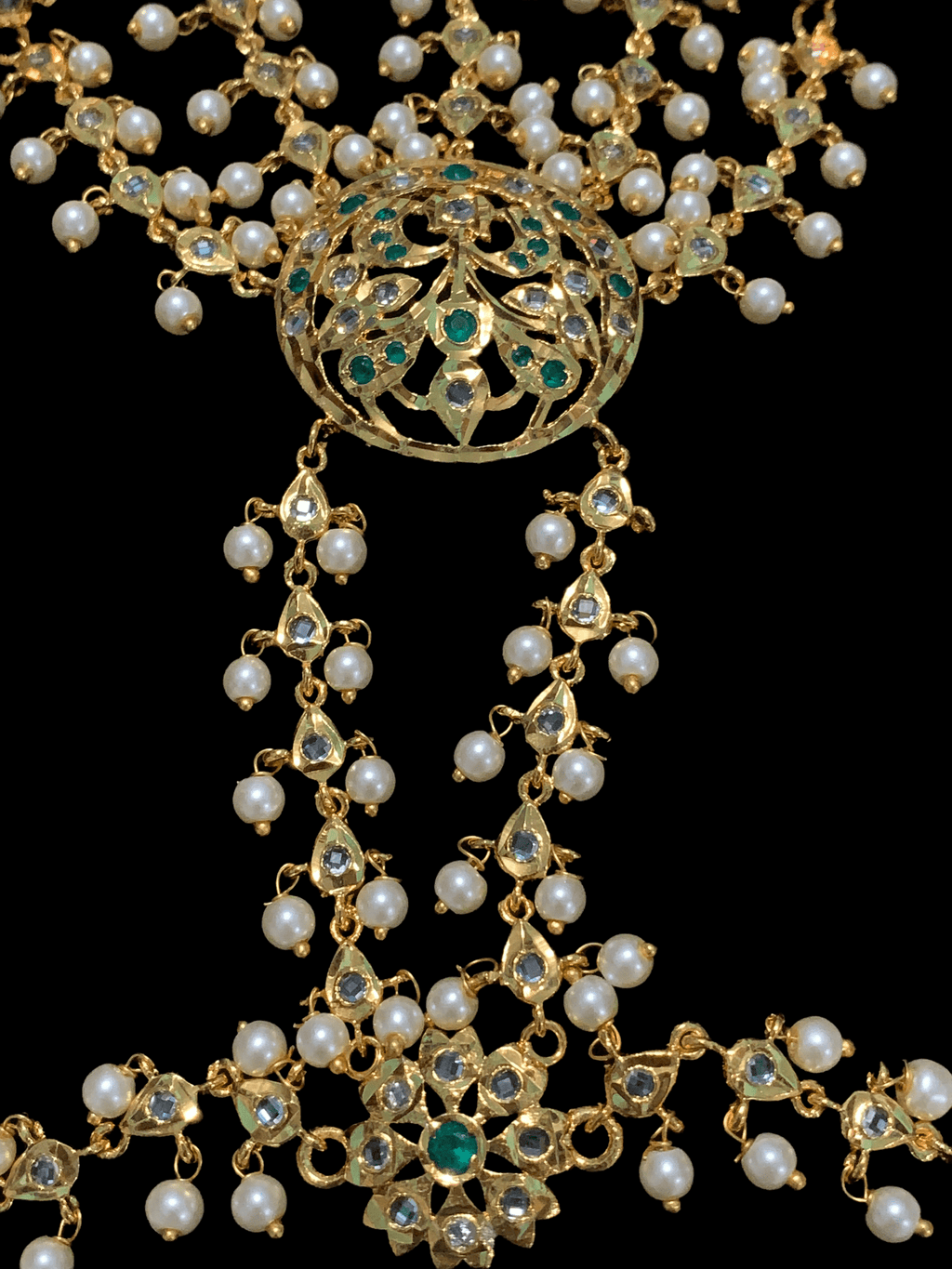 Soha haathphool - green ( one pair )  ( SHIPS IN 3 WEEKS )