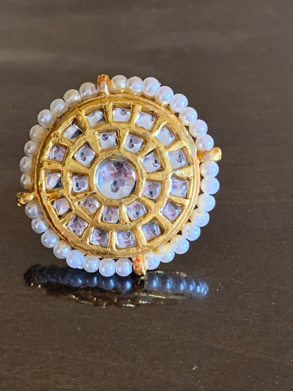 DJR12 Kundan statement ring ( READY TO SHIP)