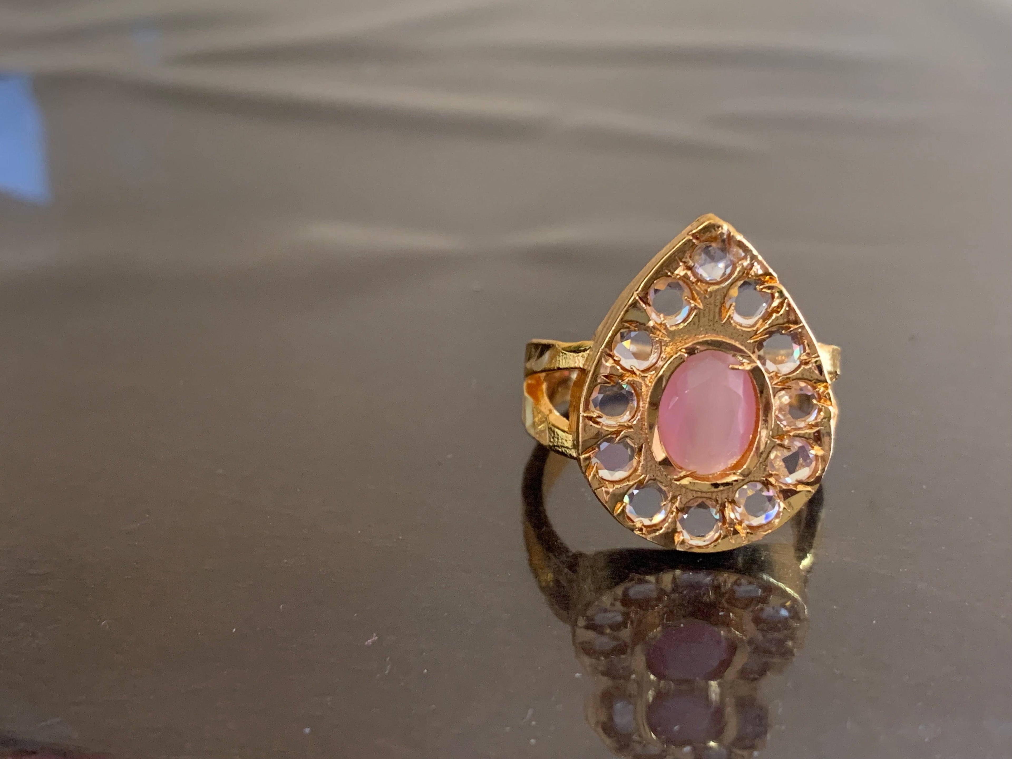 DJR15 Cz polki  ring ( READY TO SHIP)