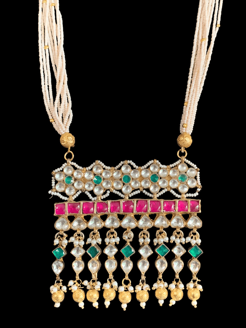 PS324  pachi kundan pendant set ( READY TO SHIP)