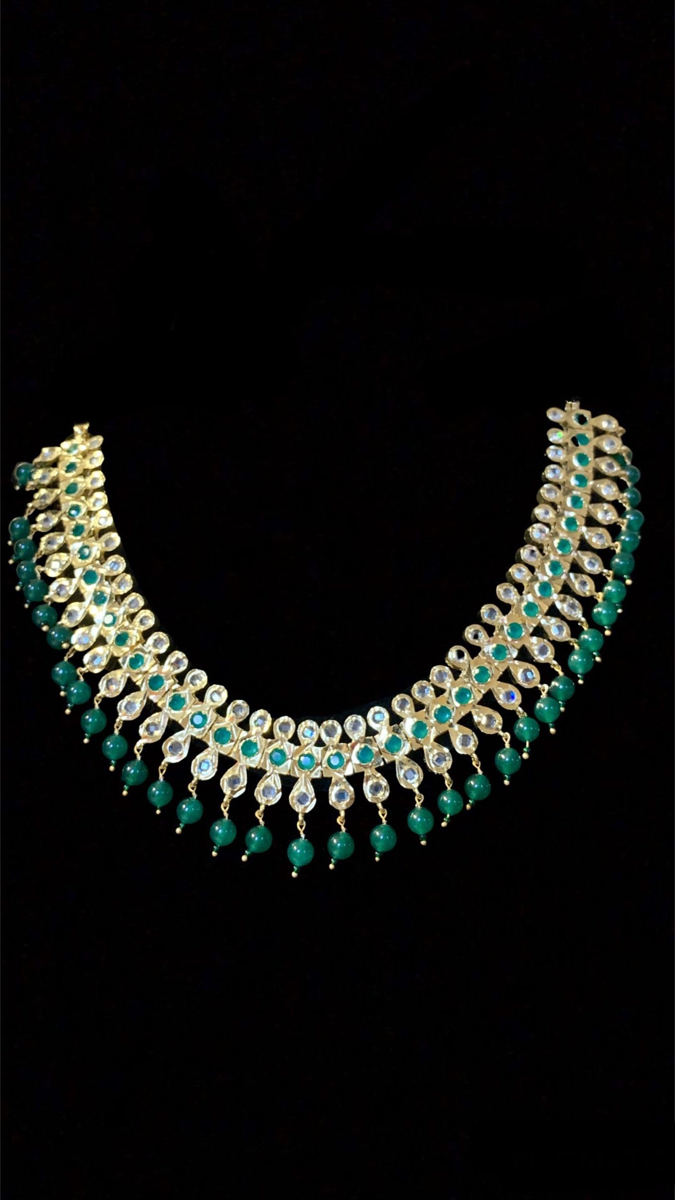 NS98 Mumtaz Barfi set green  (READY TO SHIP)