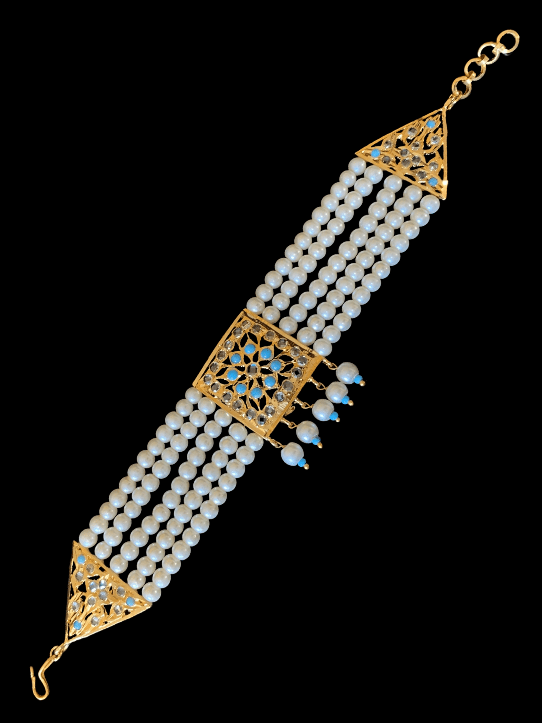 B73 Ariha  pearl bracelet - feroza     ( READY TO SHIP )