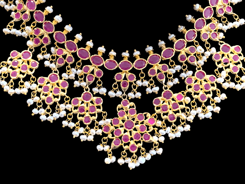 NS333 zyva fresh water pearl necklace with earrings ( READY TO SHIP )