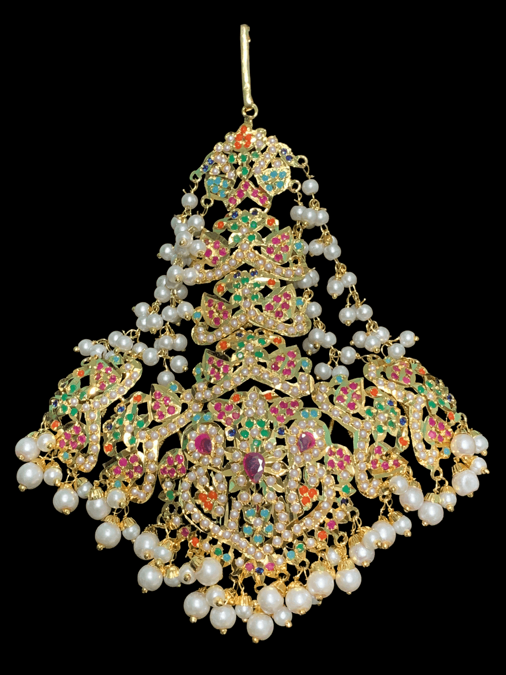 BR91 Hunza Navratan  jadau bridal set   ( SHIPS IN 4 WEEKS )