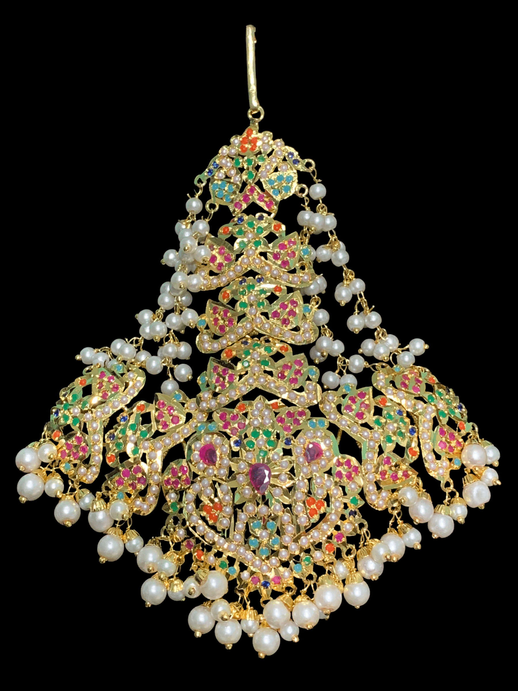 BR91 Hunza Navratan  jadau bridal set   ( SHIPS IN 4 WEEKS )