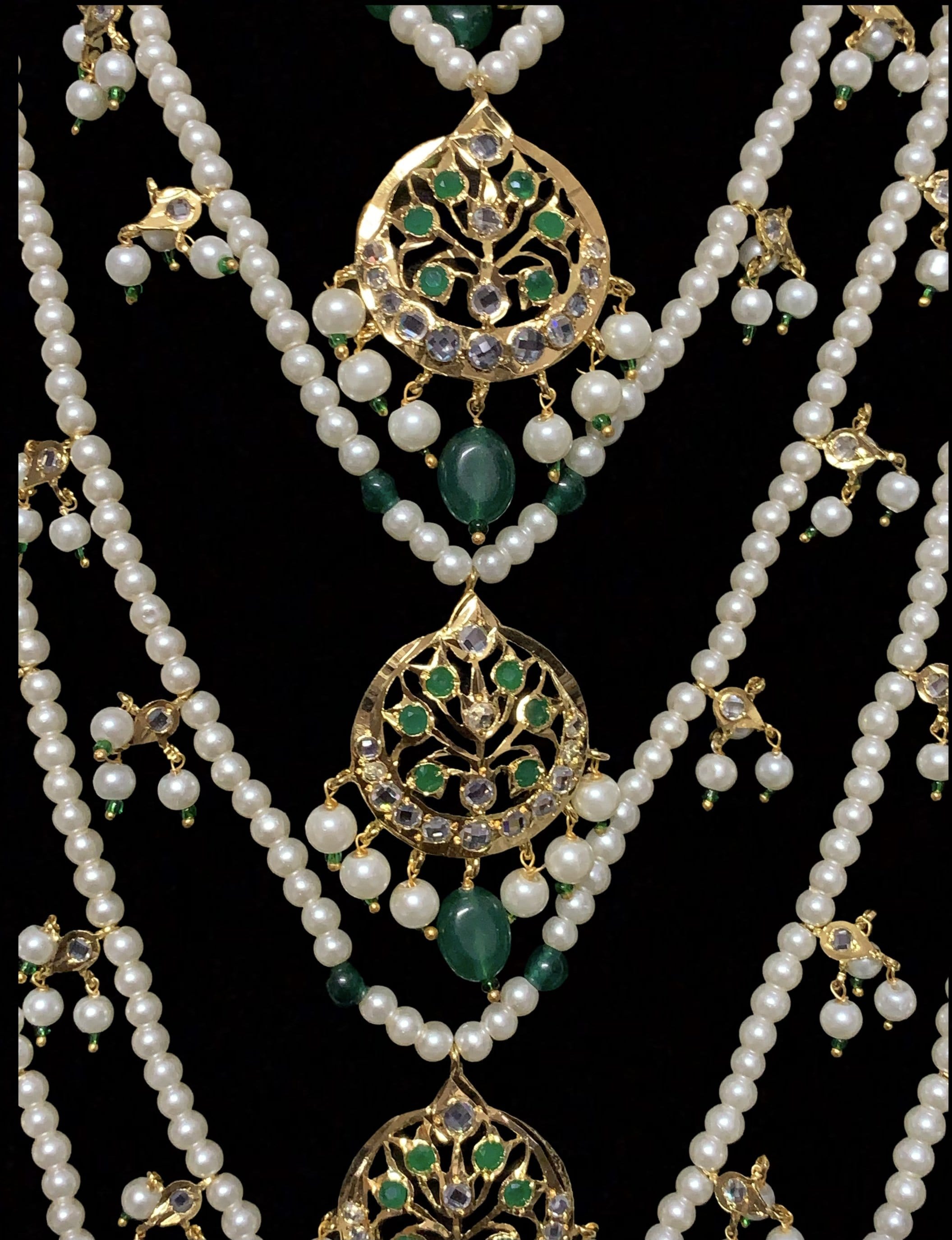 SAT19 Asmara Hyderabadi bridal satlada green ( READY TO SHIP )