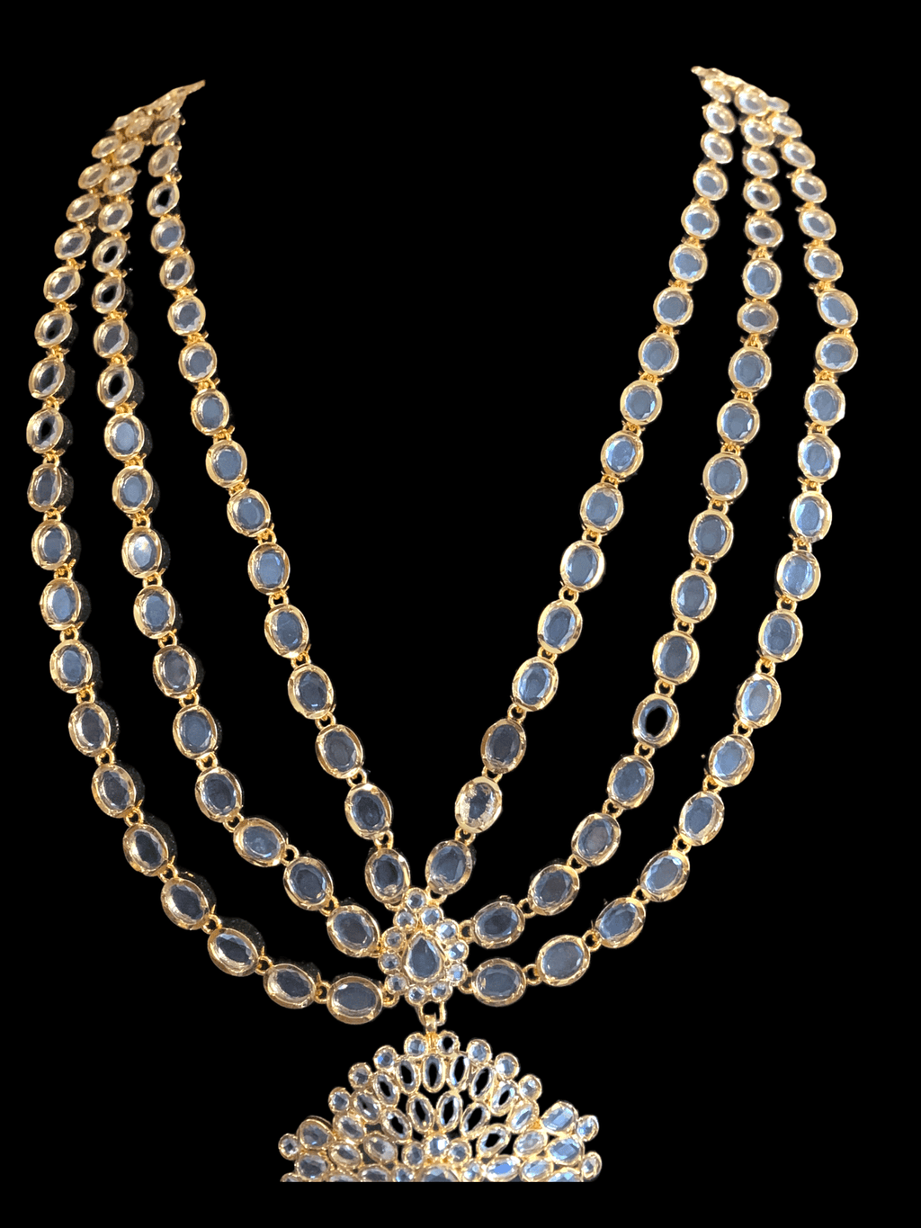 LN107 Marihah gold plated Rani haar in fresh water pearls ( READY TO SHIP )