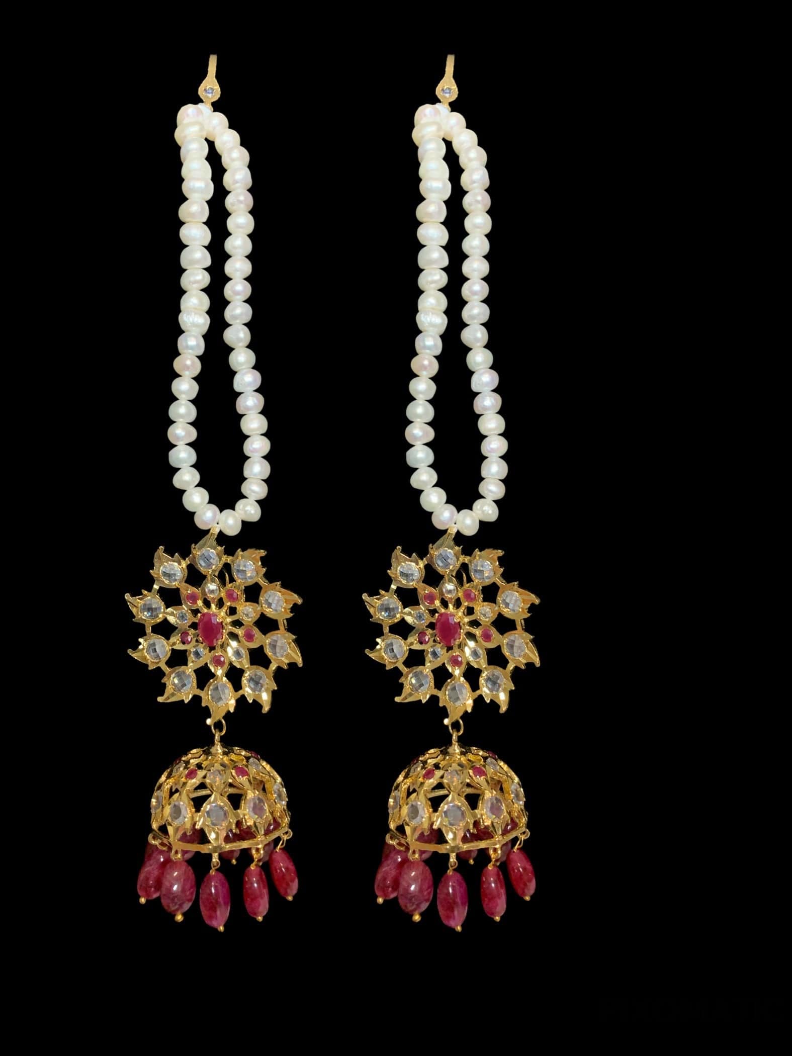 Tirmani in fresh water pearls and rubies  ( SHIPS IN 4 WEEKS )