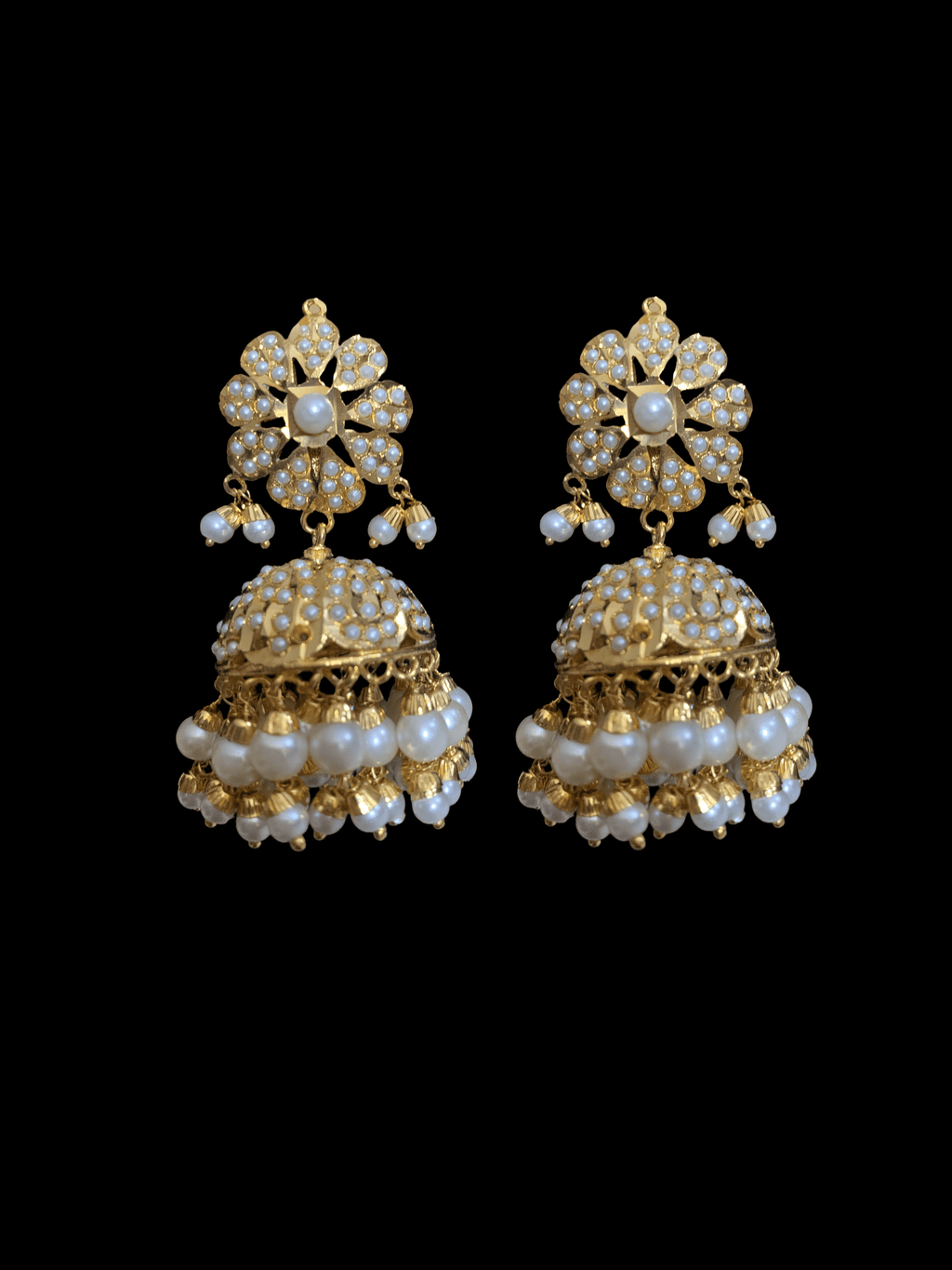 NS66 Rashmika Punjabi jadau necklace with jhumka ( READY TO SHIP )