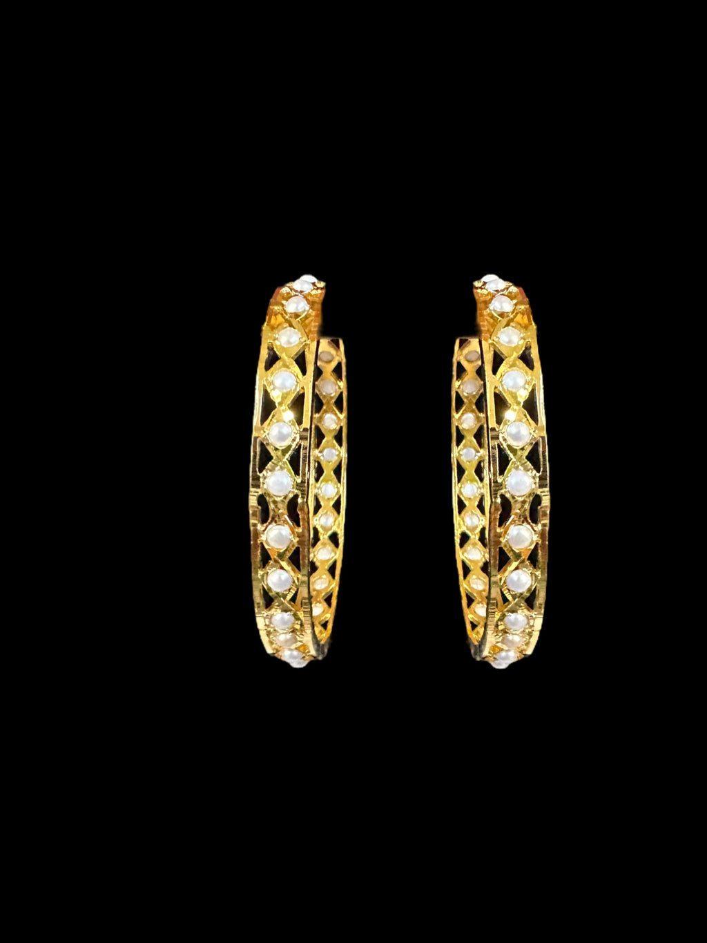 B143 INDU fresh water pearl bangles -1 pair, size 2.6 ( READY TO SHIP )