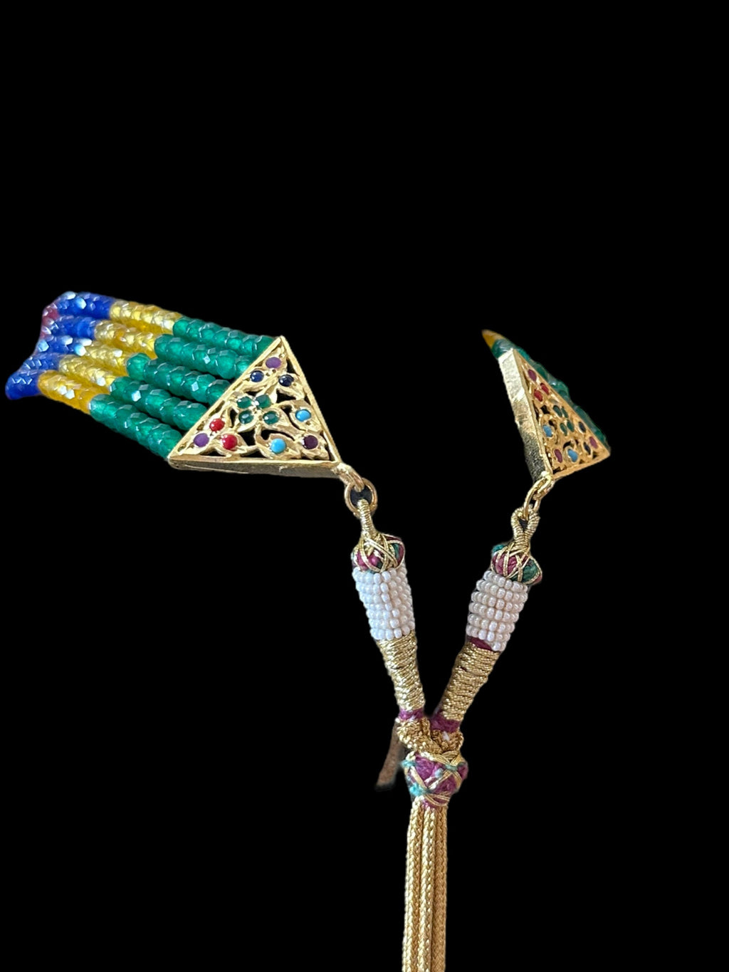 C276 Anushay navratan choker with earrings ( READY TO SHIP)