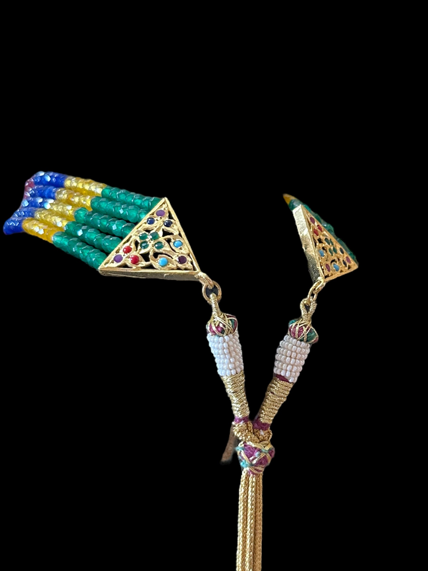 C276 Anushay navratan choker with earrings ( READY TO SHIP)