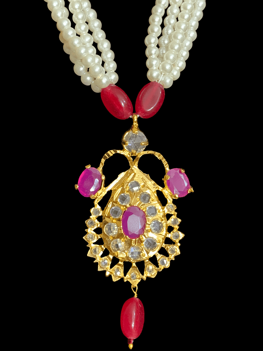 PS40 Nizami jugni pendant set in rubies ( SHIPS IN 2 WEEKS )