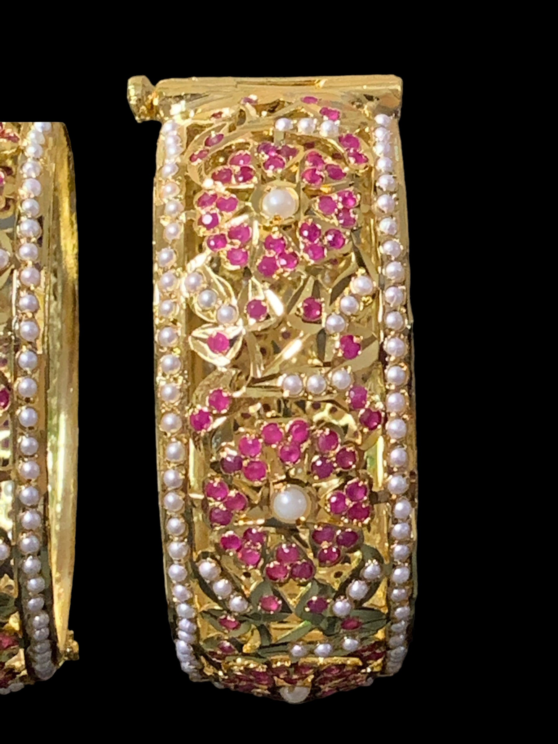 B139 Alea jadau bangles in rubies ( SHIPS IN 4 WEEKS )