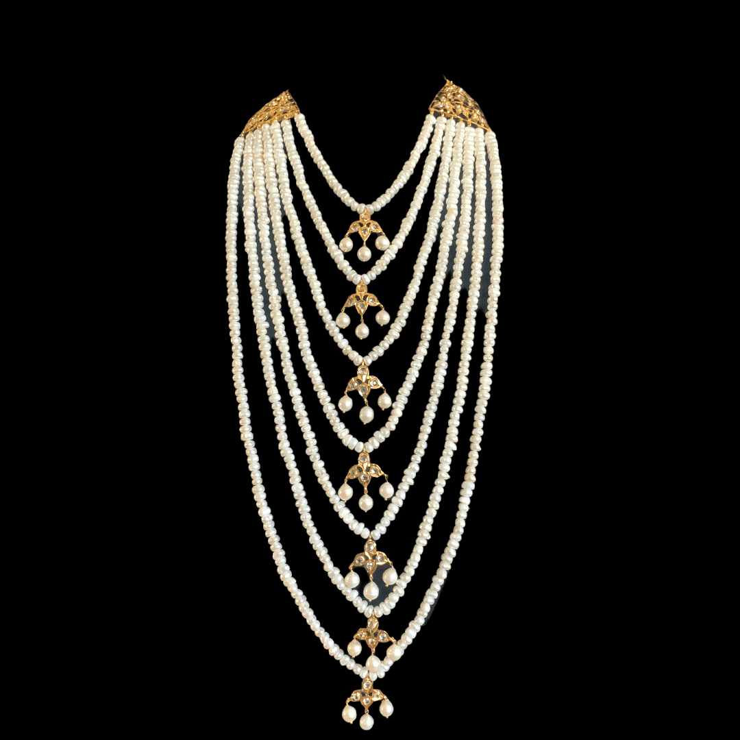 SAT64 Hyderabadi satlada in fresh water pearls ( SHIPS IN 2 WEEKS )