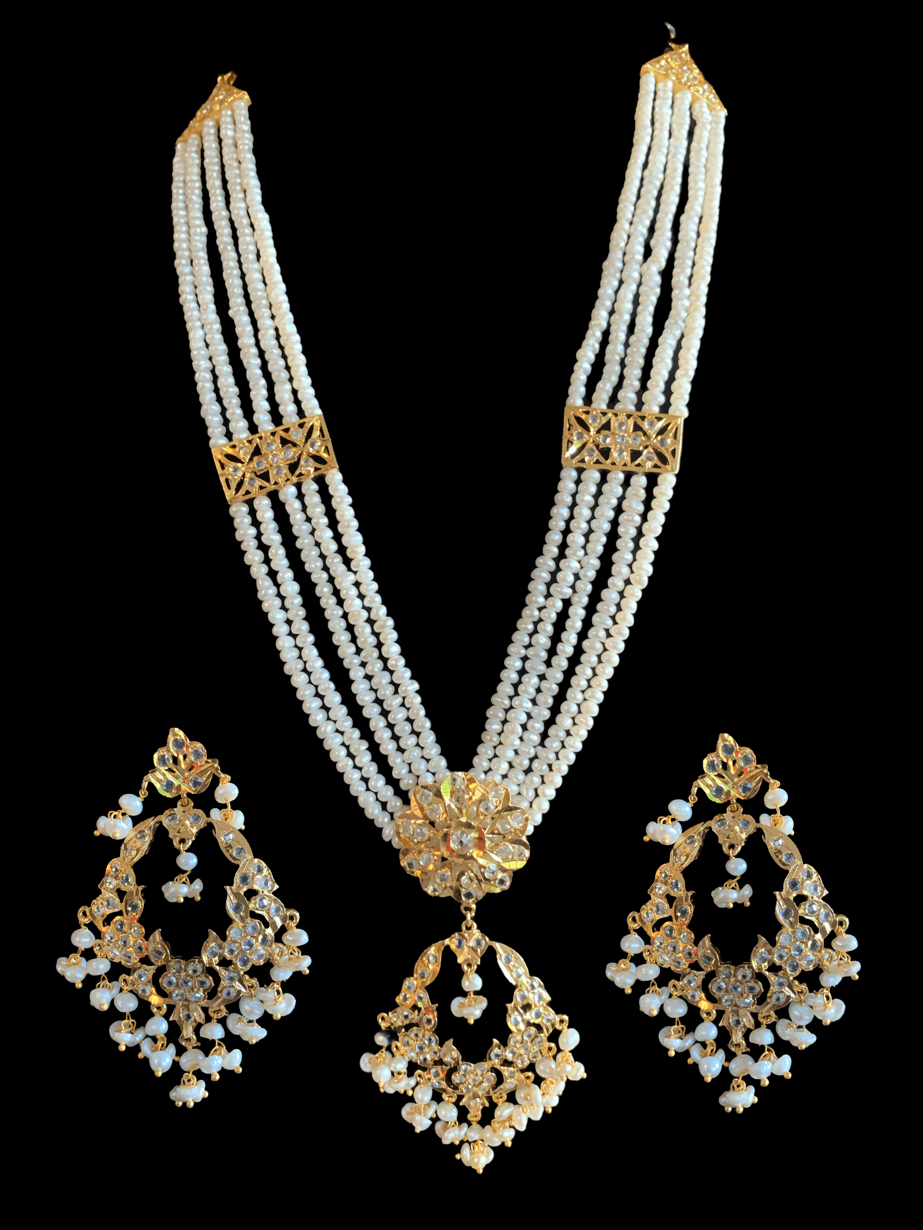 LN81 Madhuri long necklace in fresh water pearls (READY TO SHIP )