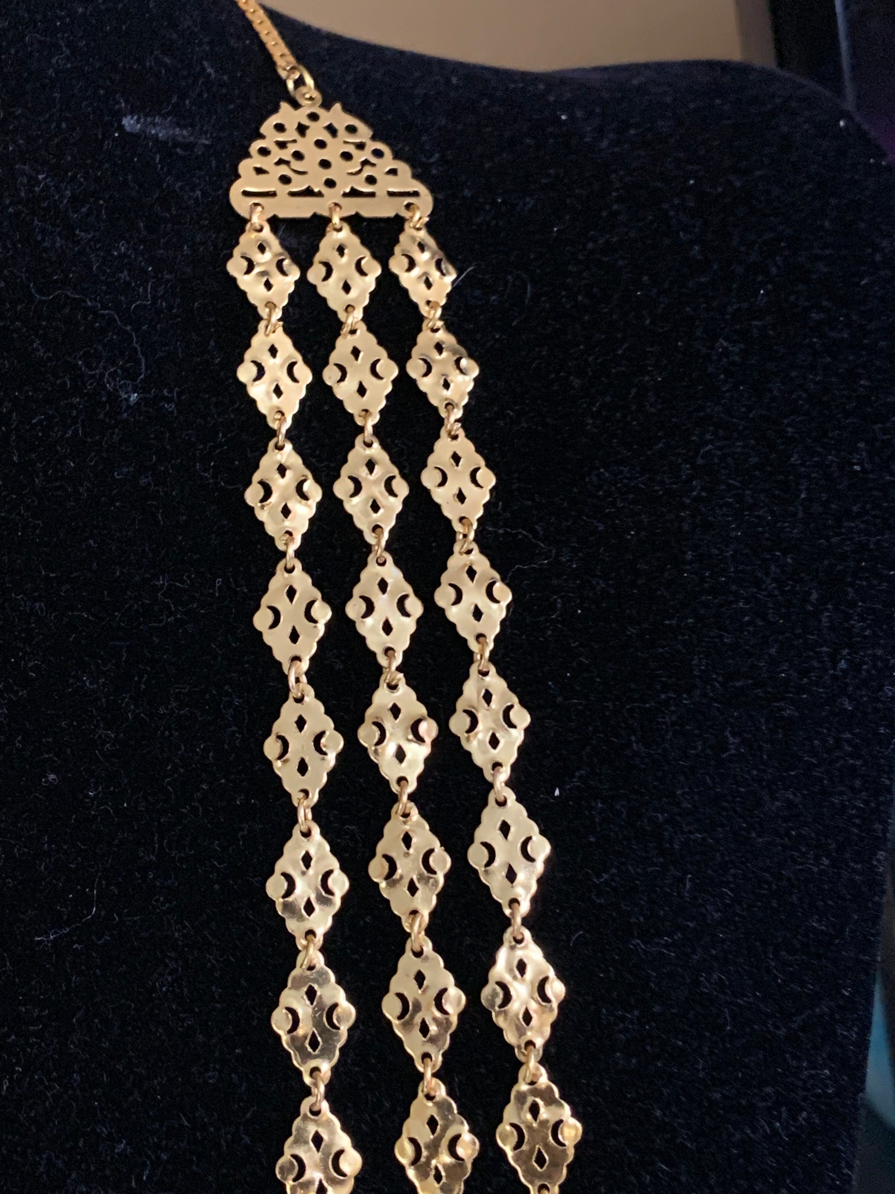 NS313 Chandan haar necklace  in gold plating  (SHIPS IN 3 WEEKS )