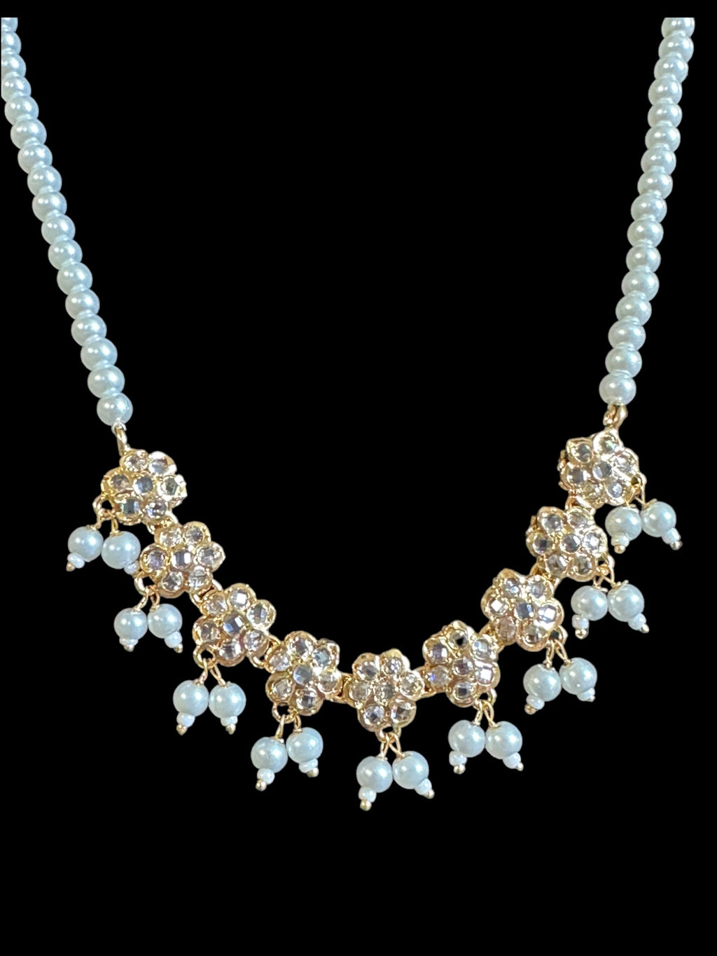 DNS34 gold plated  necklace with earrings ( SHIPS IN 2 WEEKS )