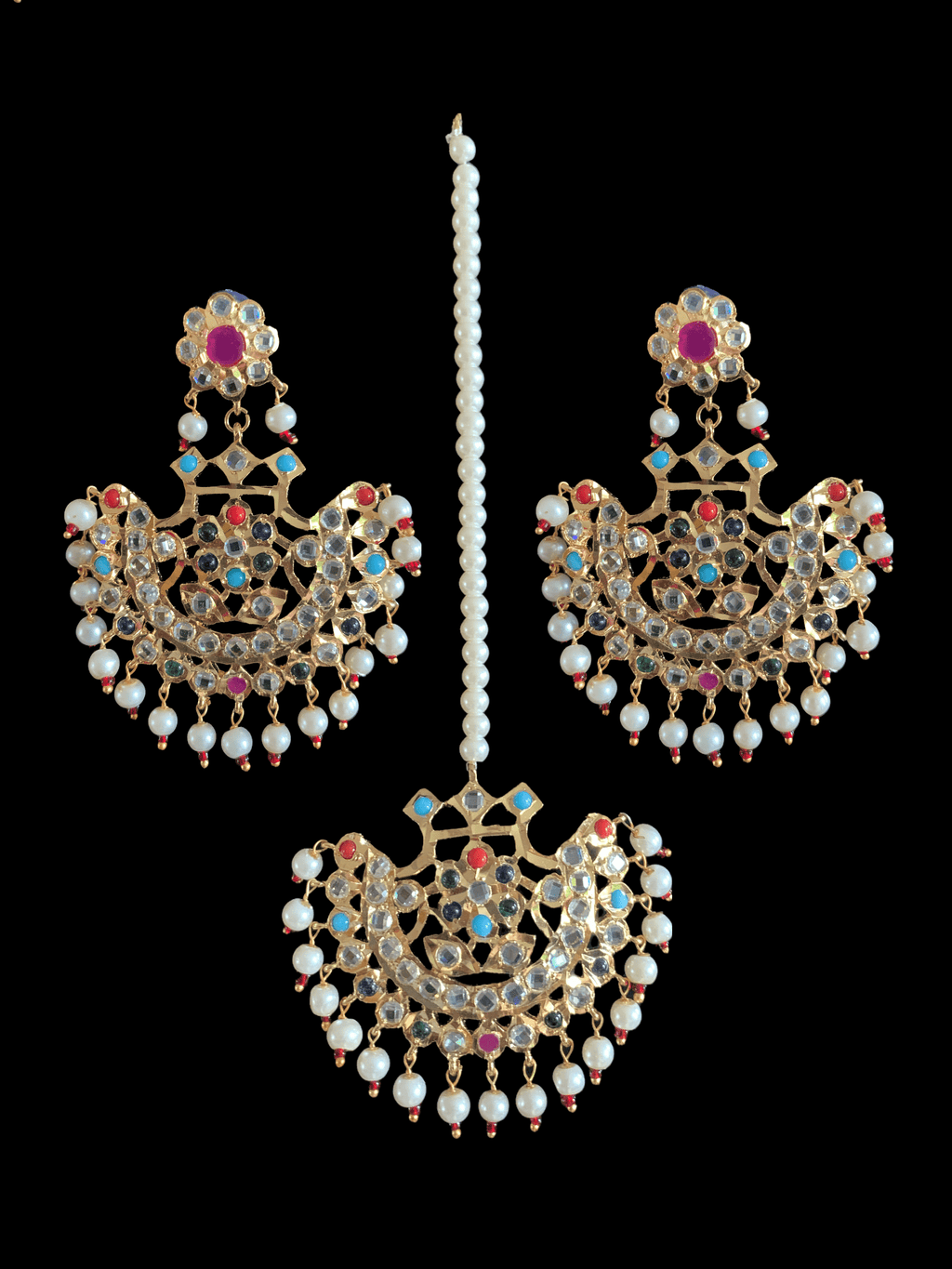 Saha navratan chandbali tika( SHIPS IN 4 WEEKS  )