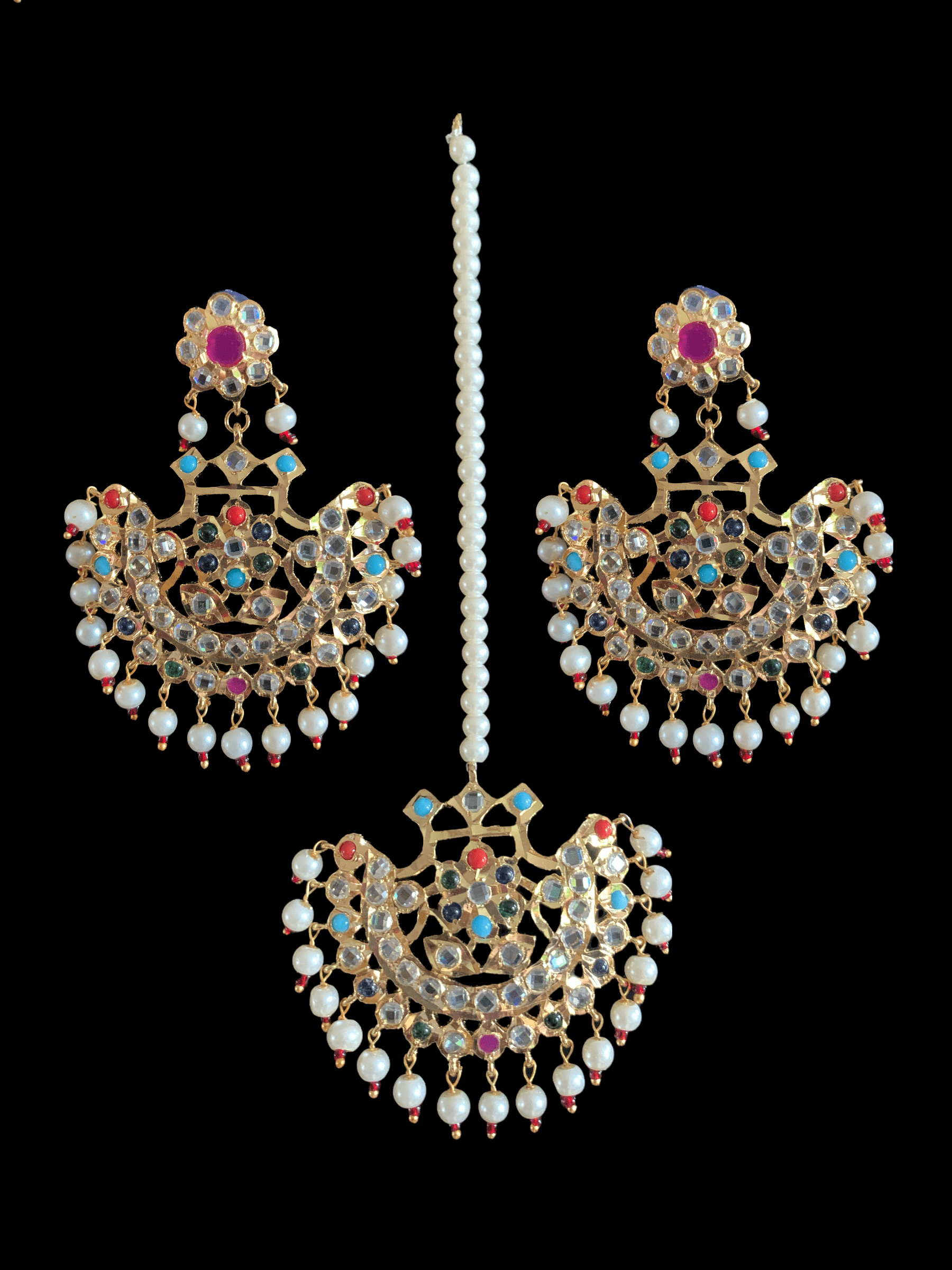 Saha navratan chandbali tika( SHIPS IN 4 WEEKS  )