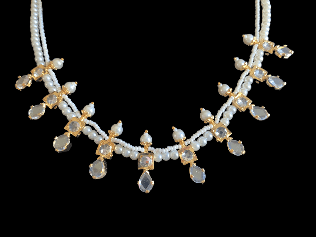 NS225 Kiara set in pearls and polki ( READY TO SHIP )