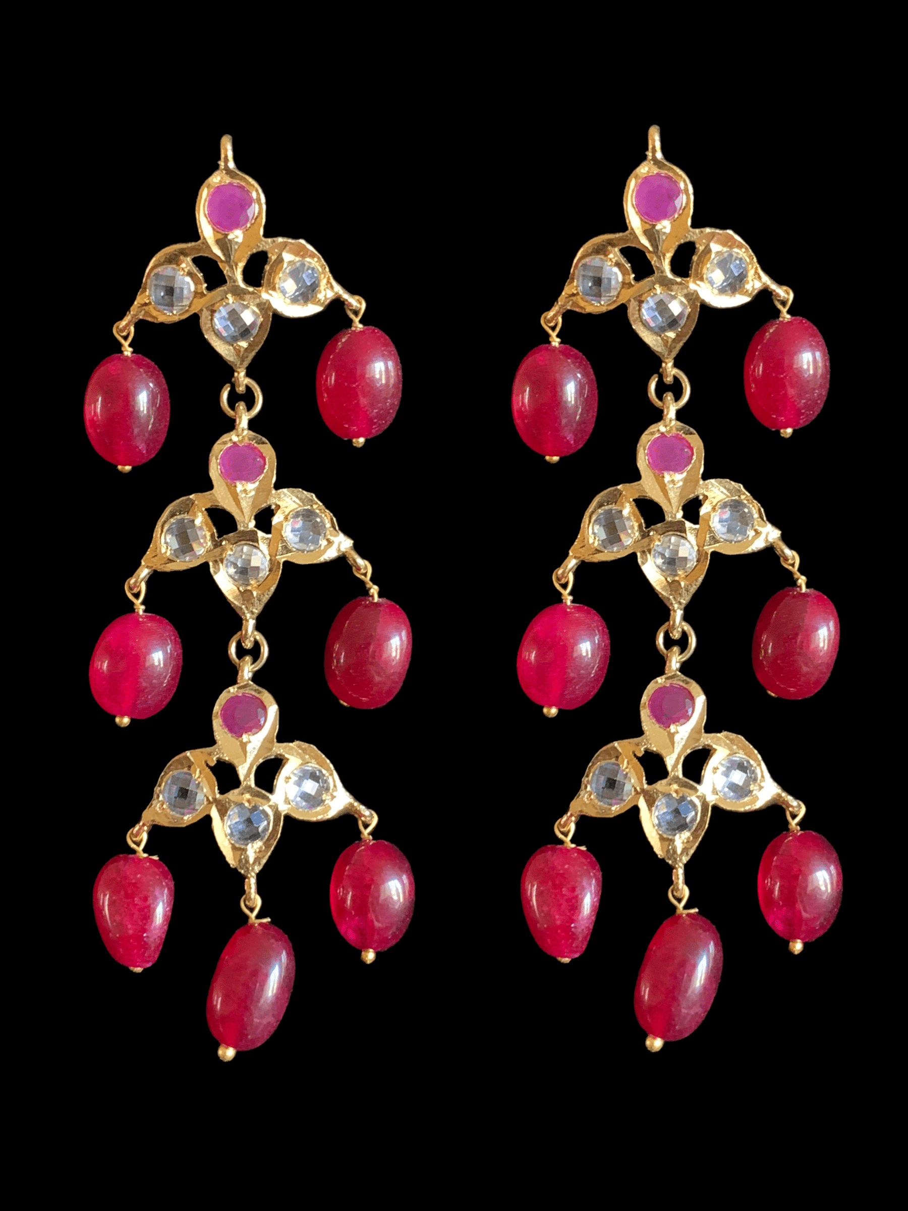 SAT66 Insia Hyderabadi satlada in fresh water pearls and rubies( SHIPS IN 3 WEEKS  )